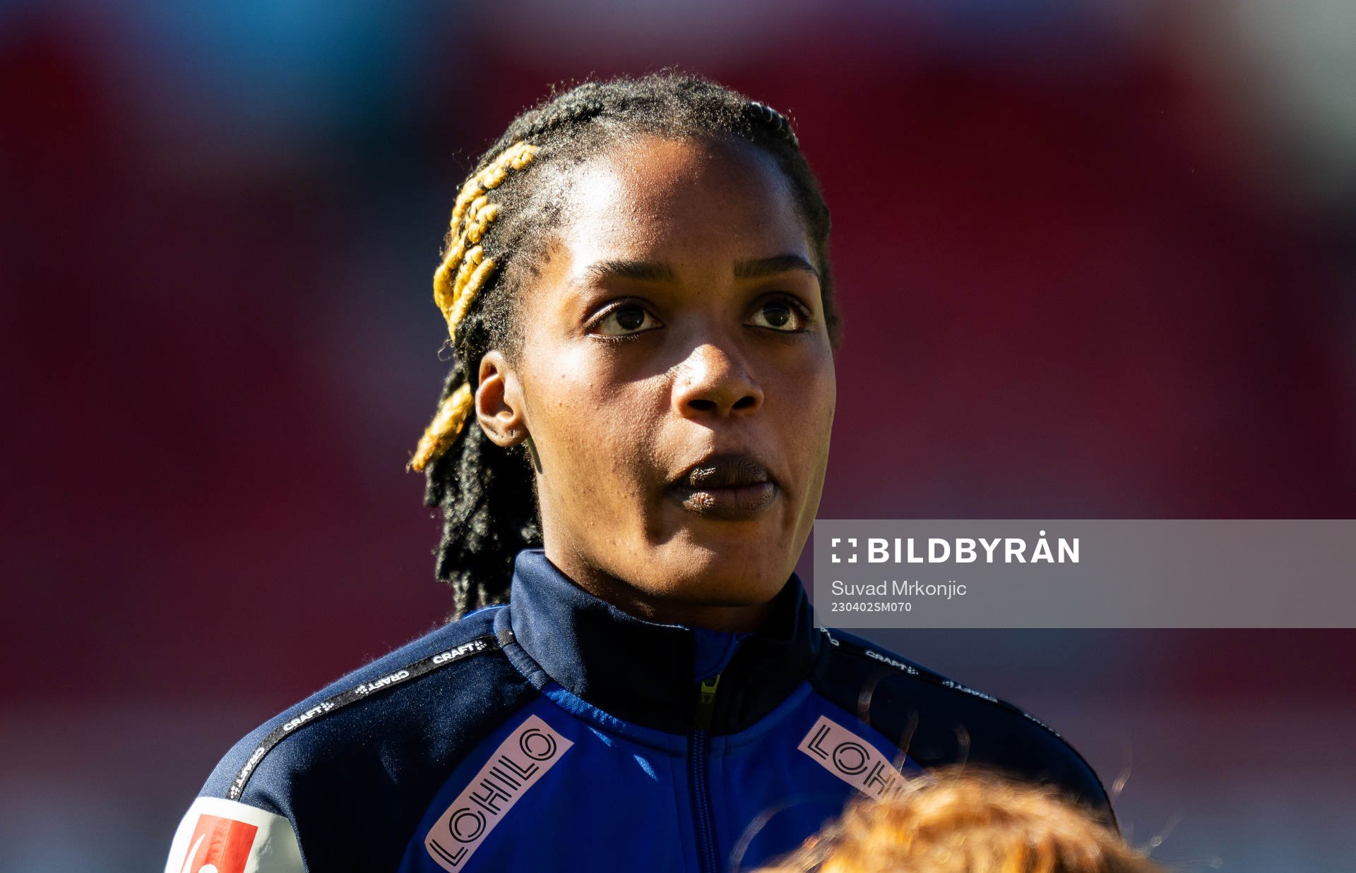 uVäxjö DFFs Evelyn Ijeh nder fotbollsmatchen i