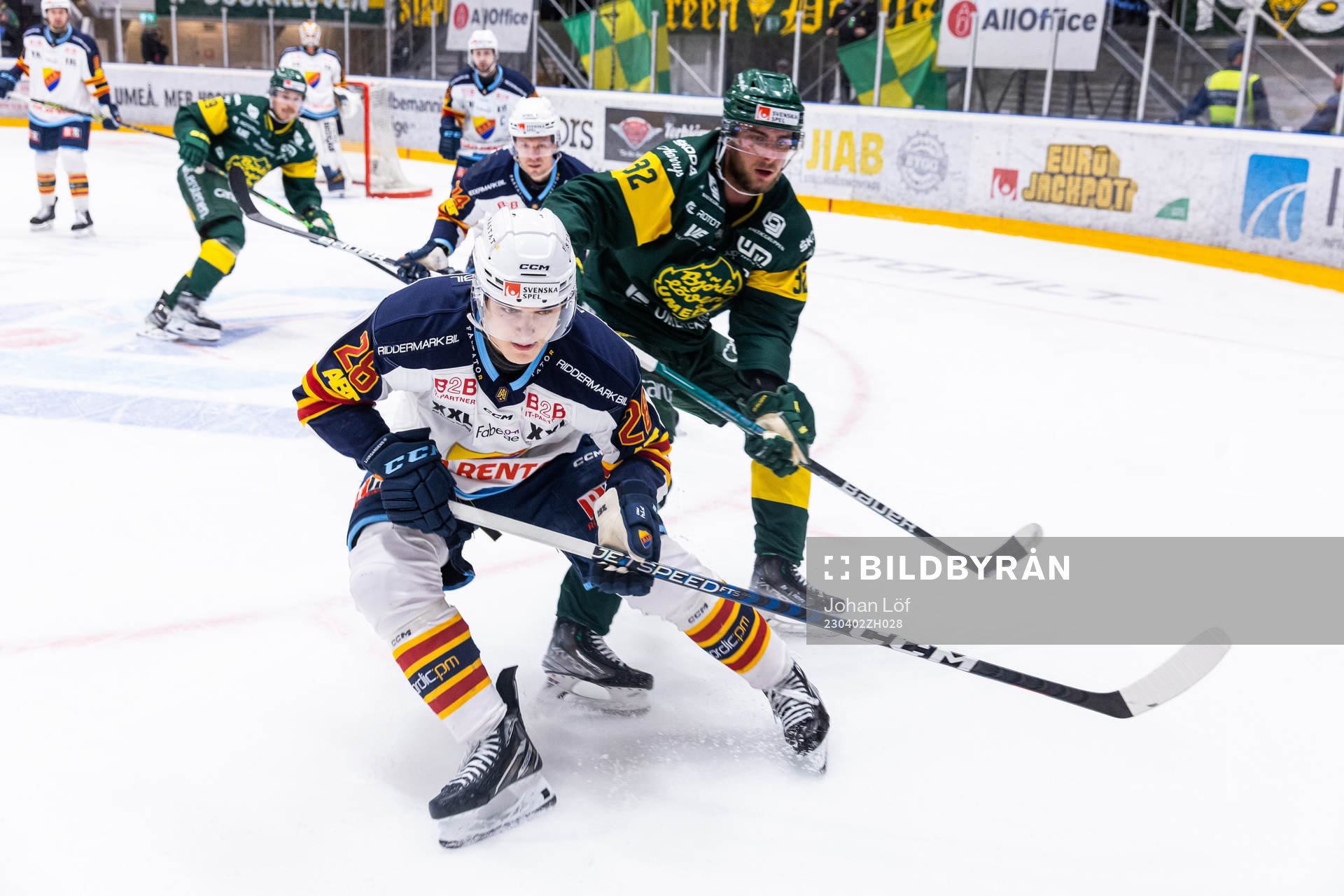 Djurgårdens Emil Berglund och Björklövens Jacob Olofsson