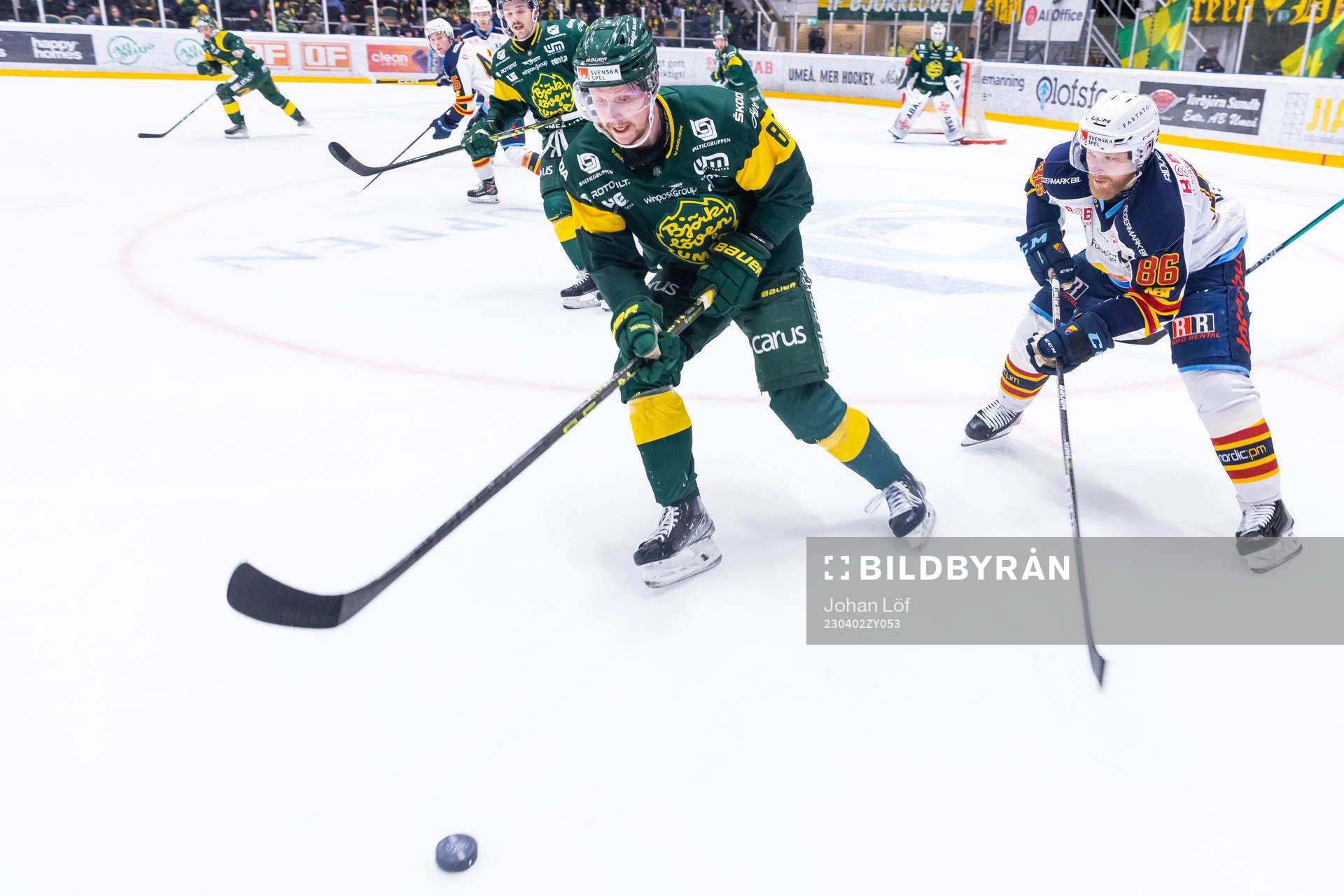 Björklövens Jens Lööke och Djurgårdens Linus Klasen