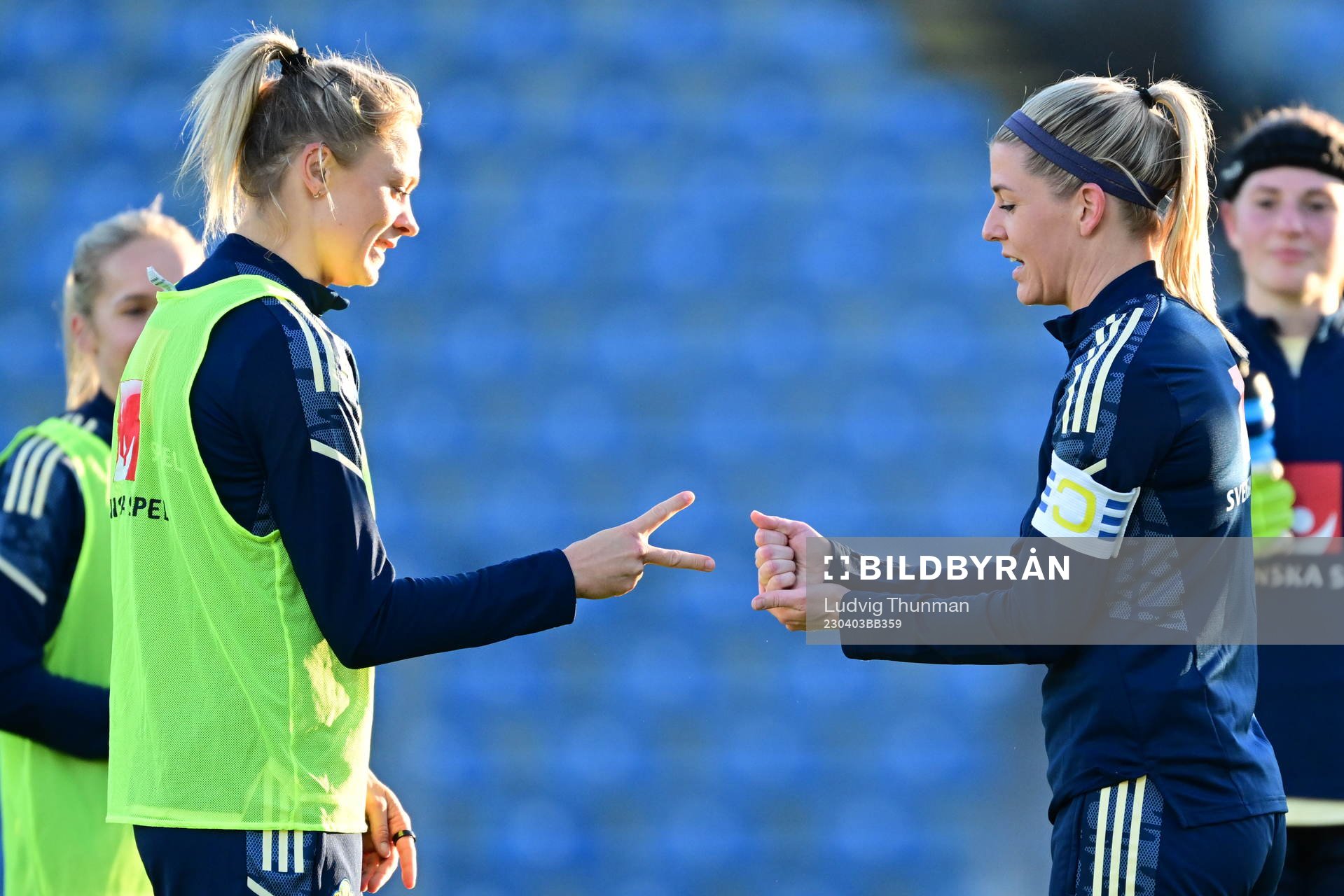 Swedens Fridolina Rolfö and Olivia Schough of the Swedish