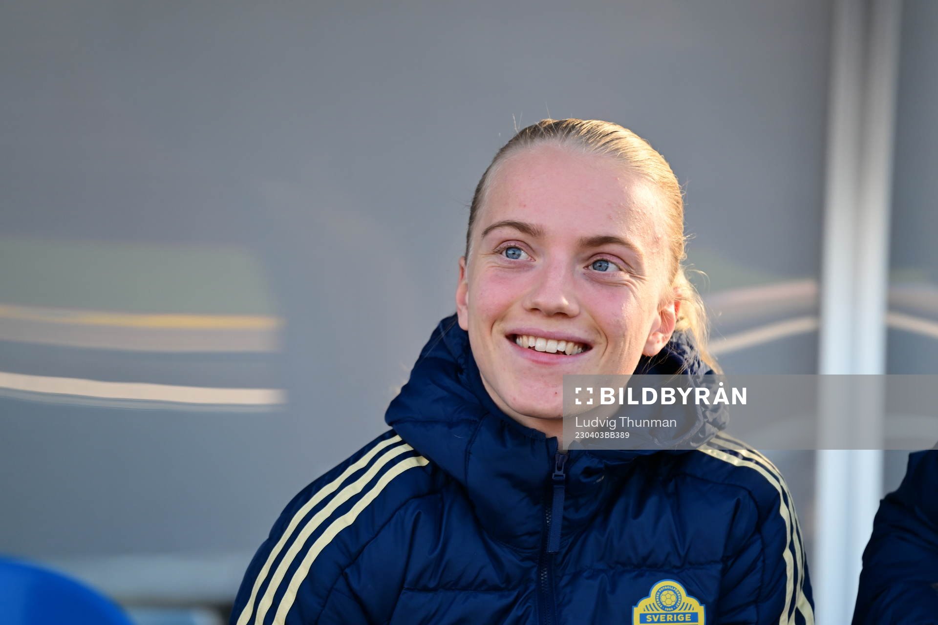 Swedens Anna Sandberg of the Swedish women's national football team at a training session on April 3, 2023 in Malmö. 