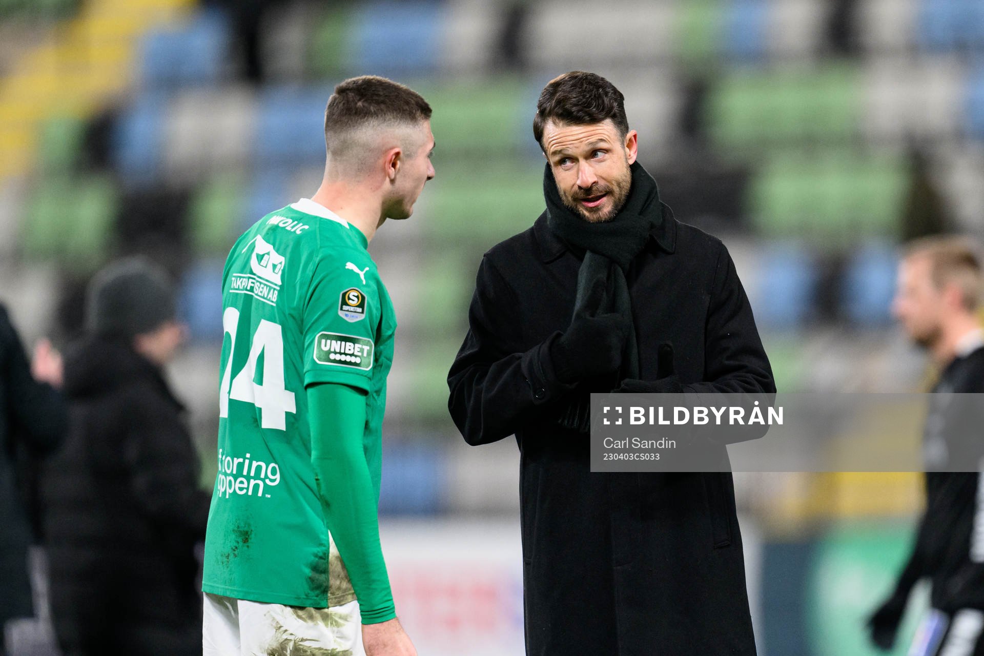 Jönköpings Södras Marko Nikolic och tränare Andres