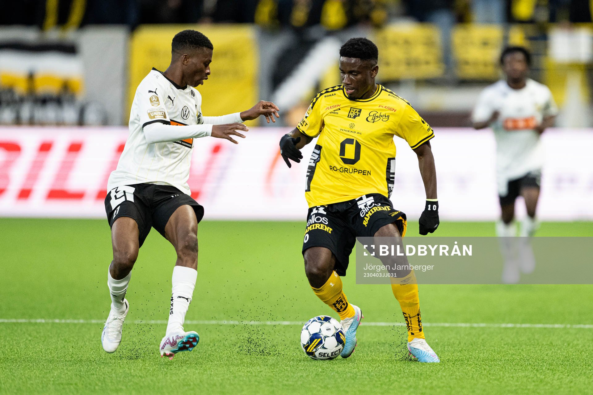 Häckens Akoua Romeo Amane och Elfsborgs Michael Baidoo