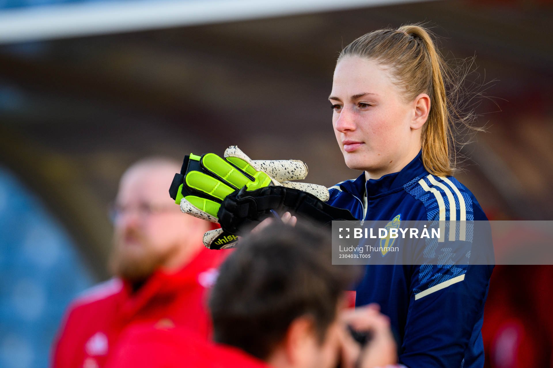 Goalkeeper Tove Enblom of the Swedish women's national