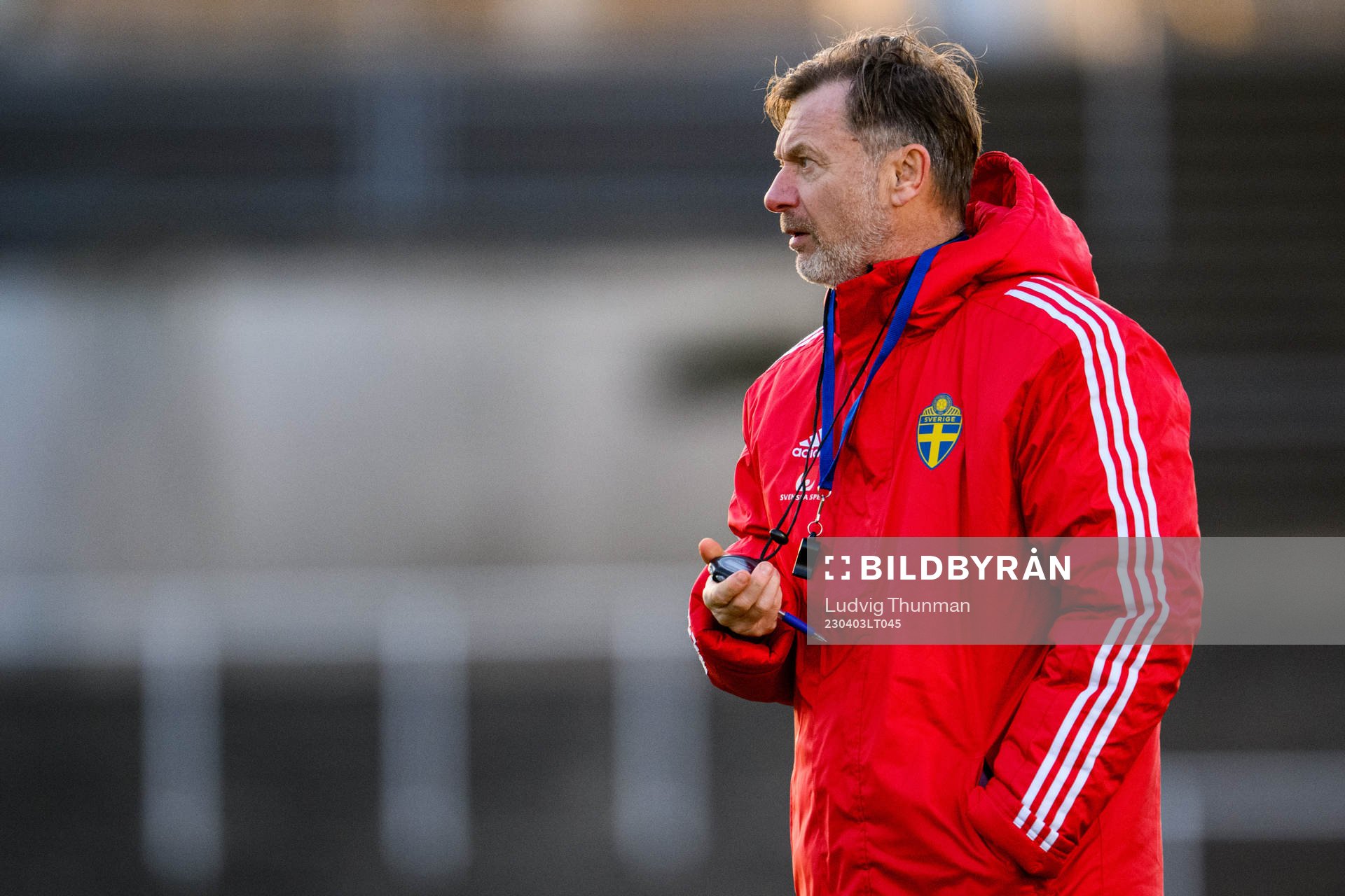 Head coach Peter Gerhardsson of the Swedish women's
