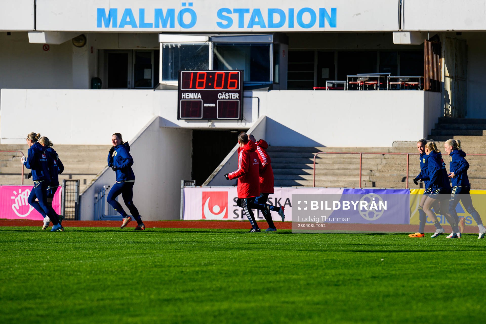 Players of the Swedish women's national football team at a