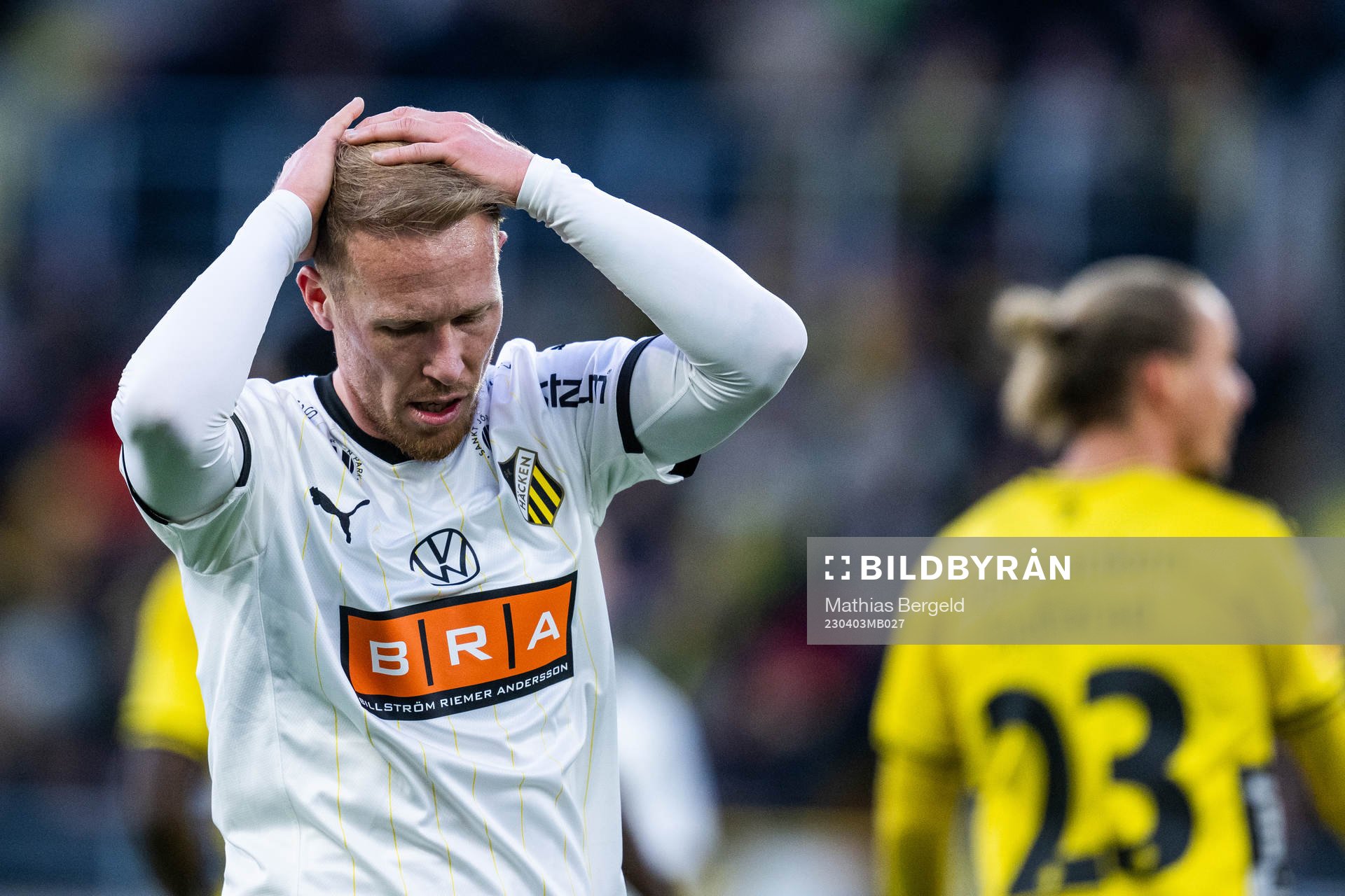 Häckens Mikkel Rygaard Jensen deppar
