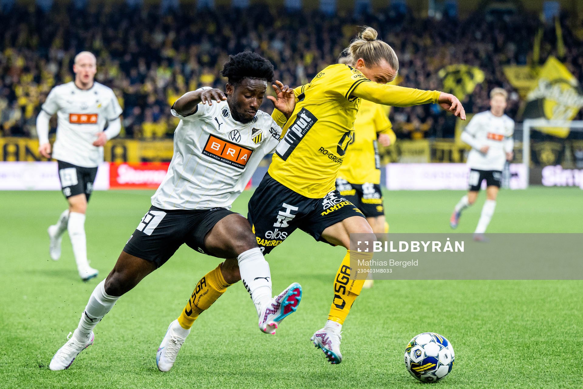 Häckens Ibrahim Sadiq och Elfsborgs Niklas Hult