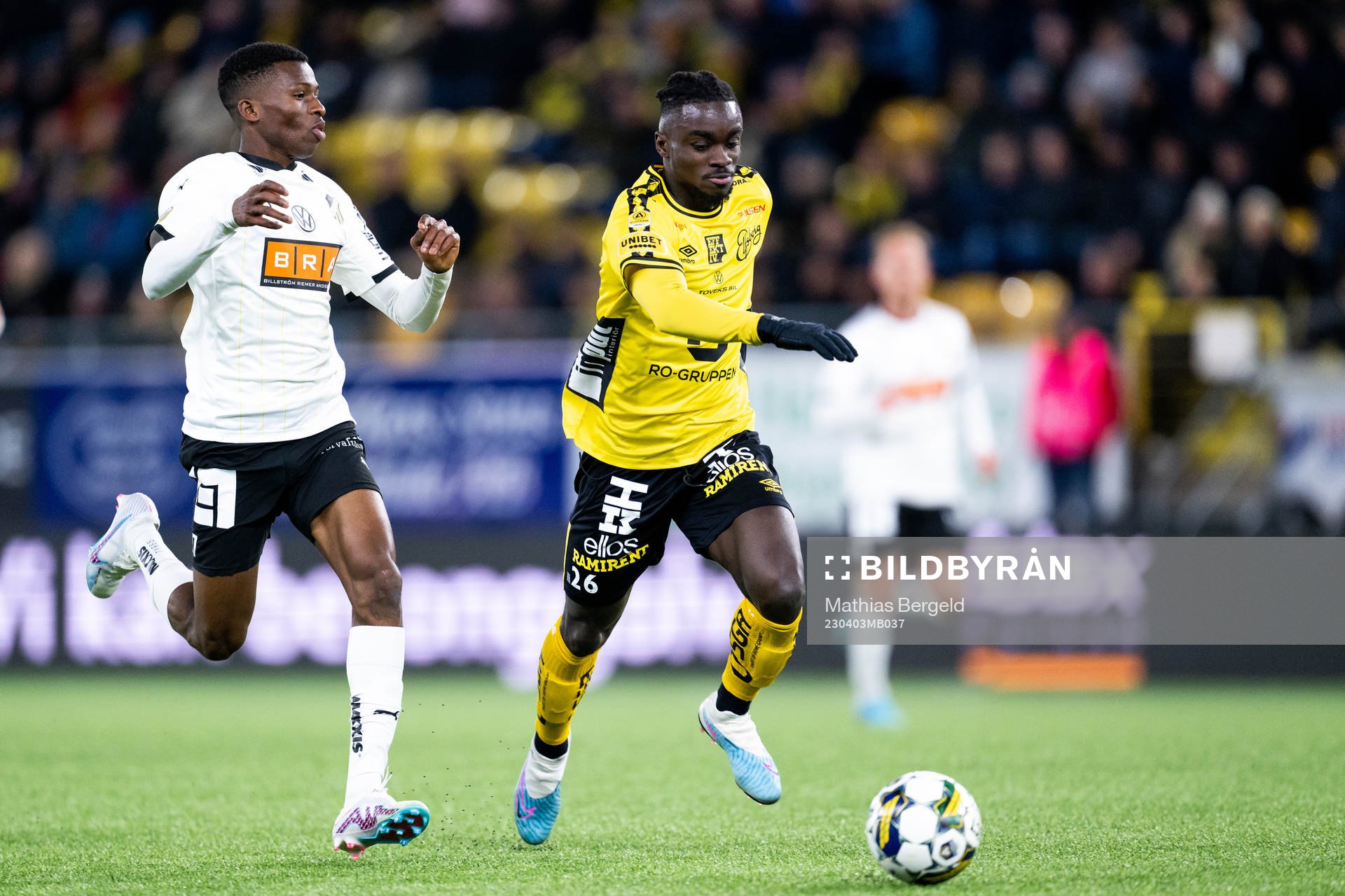 Häckens Akoua Romeo Amane och Elfsborgs Emmanuel Boateng