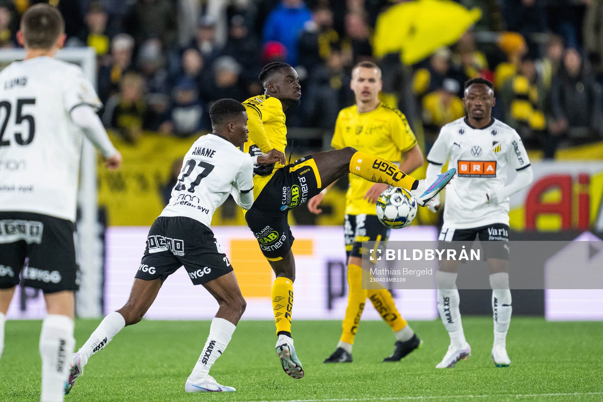 Häckens Akoua Romeo Amane och Elfsborgs Emmanuel Boateng