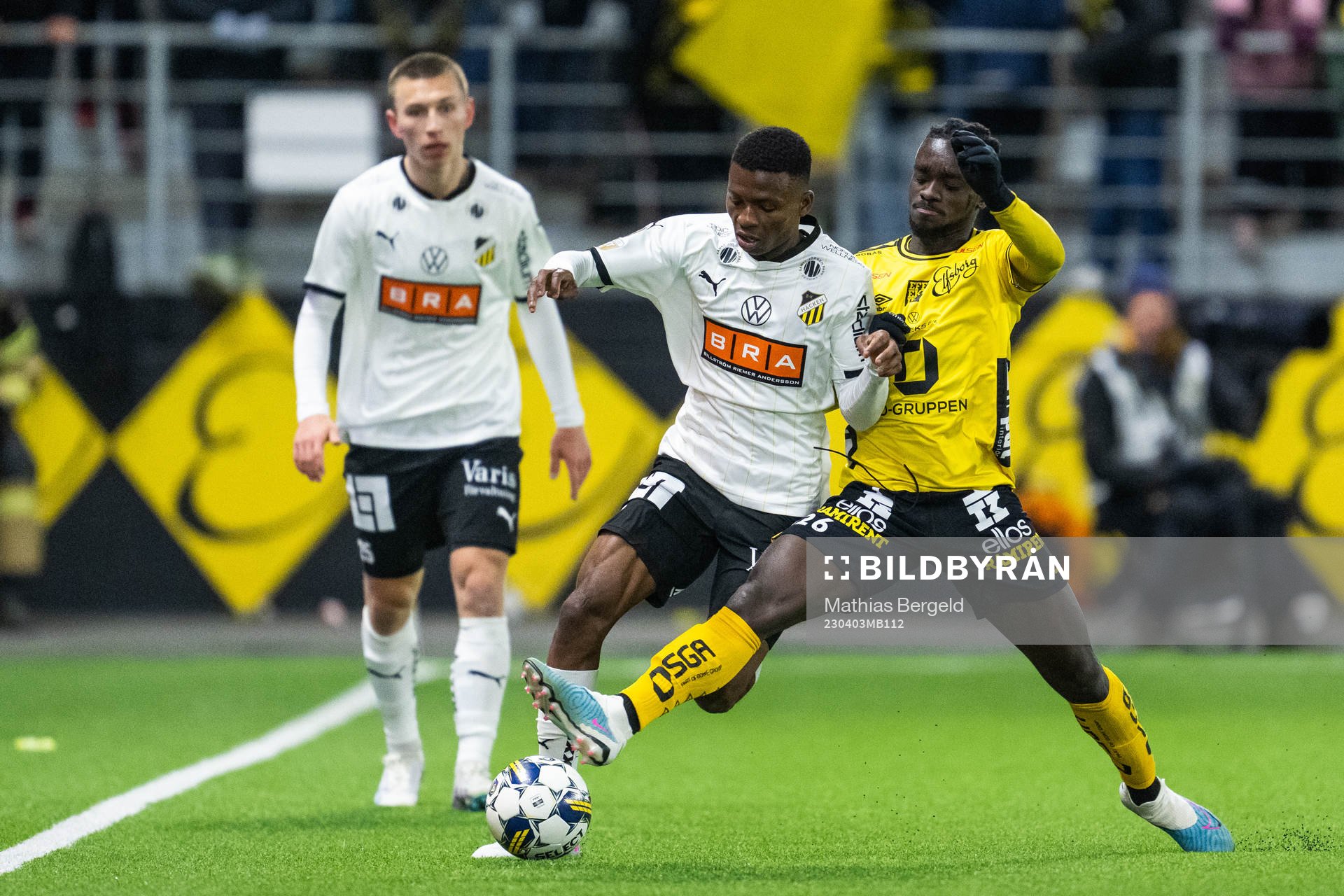 Häckens Akoua Romeo Amane och Elfsborgs Emmanuel Boateng