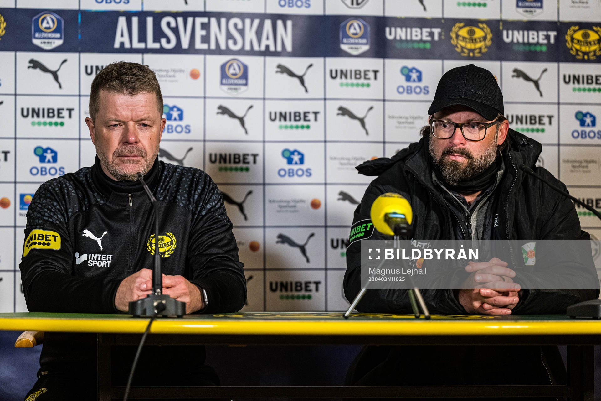 Mjällbys tränare Anders Torstensson och Varbergs