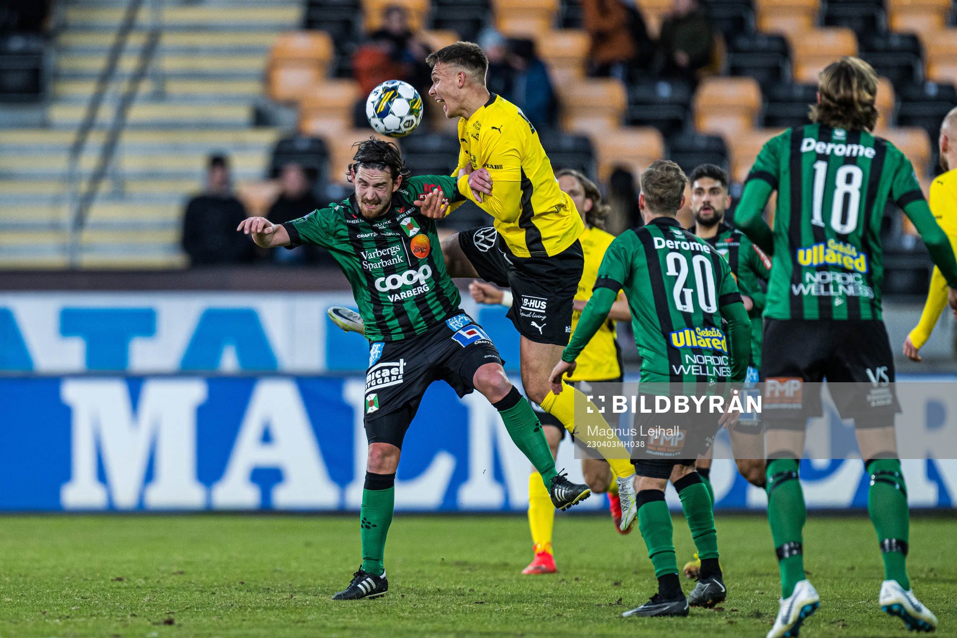 Varbergs Alexander Johansson och Mjällbys Arvid Brorsson