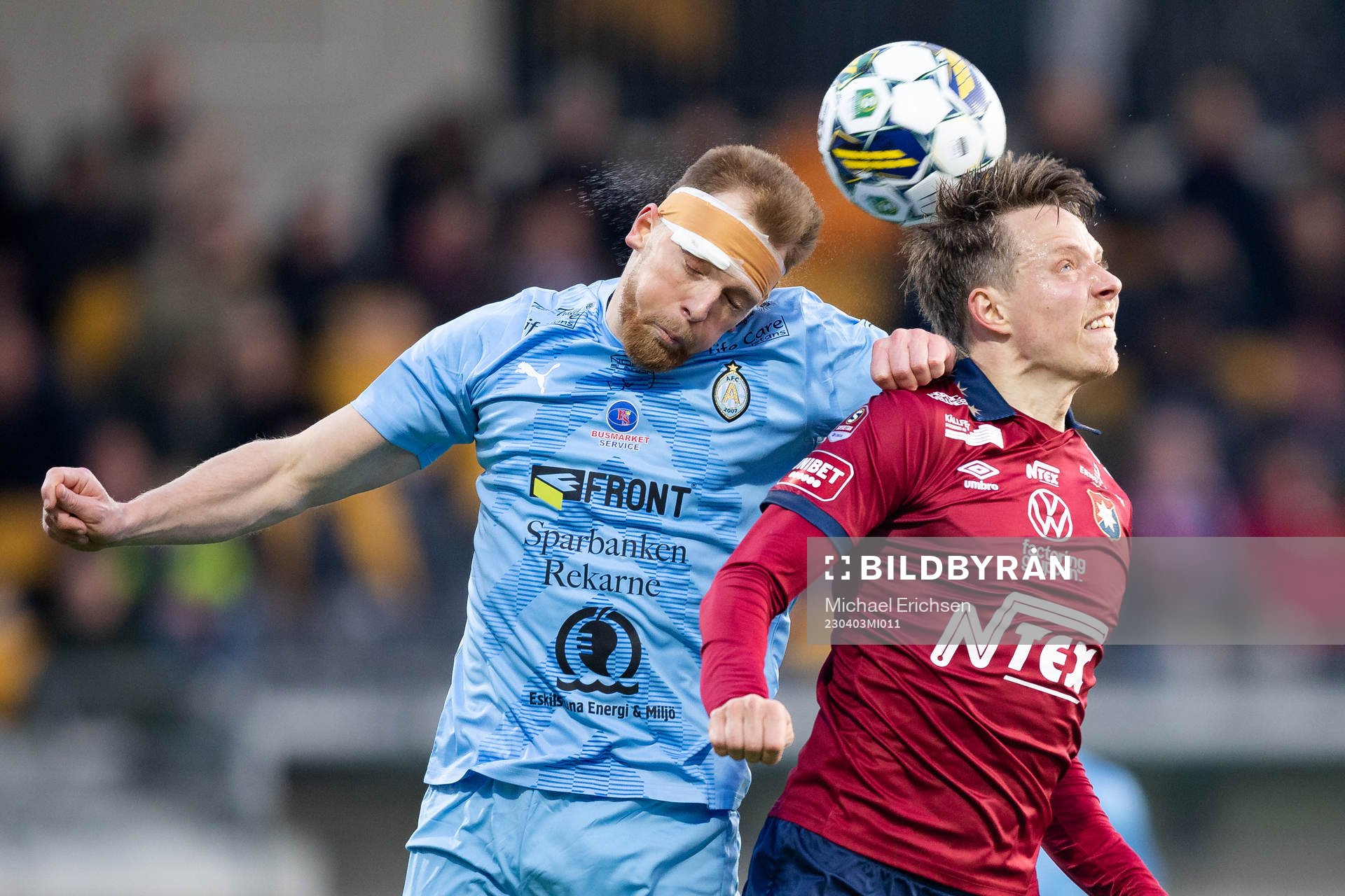 AFC Eskilstunas Jesper Modig och Örgrytes Viktor Lundberg