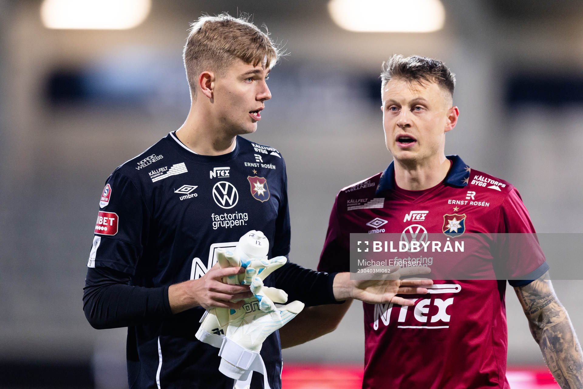 Örgrytes  målvakt Mathias Nilsson och Marcus Haglind