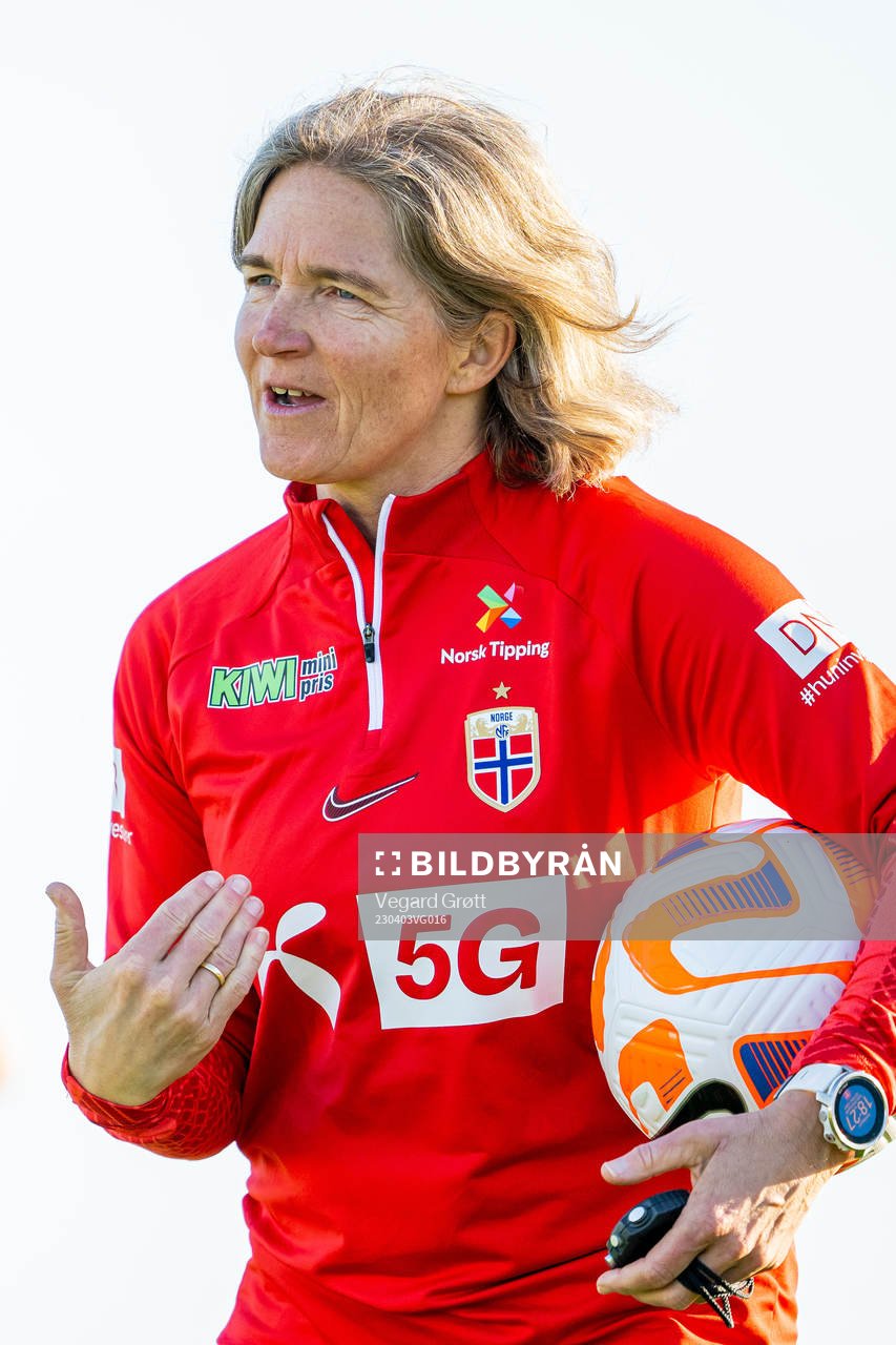 Hege Riise, head coach of the Norwegian women's national