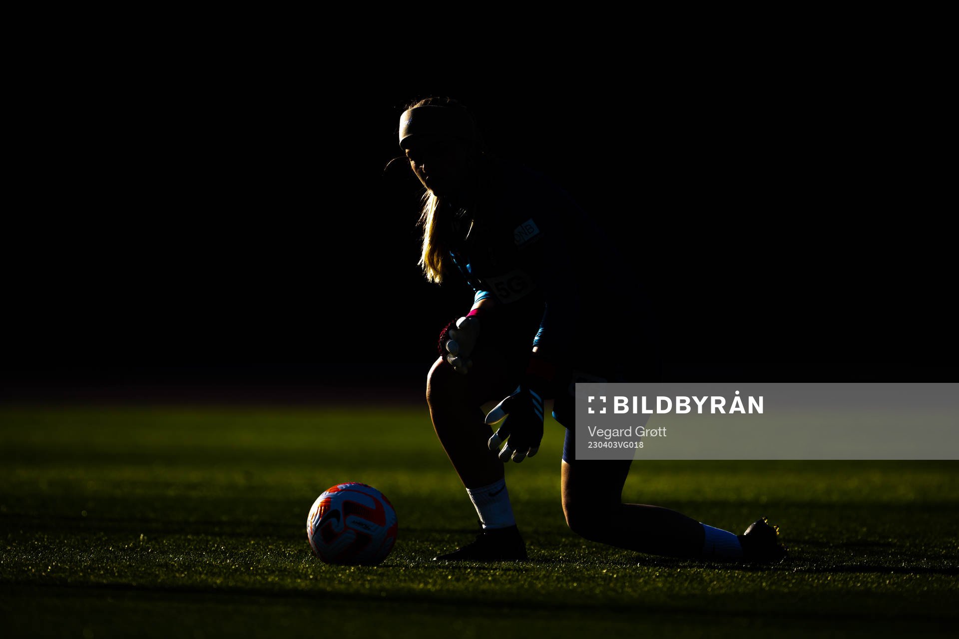 Goalkeeper Guro Pettersen of the Norwegian women's national