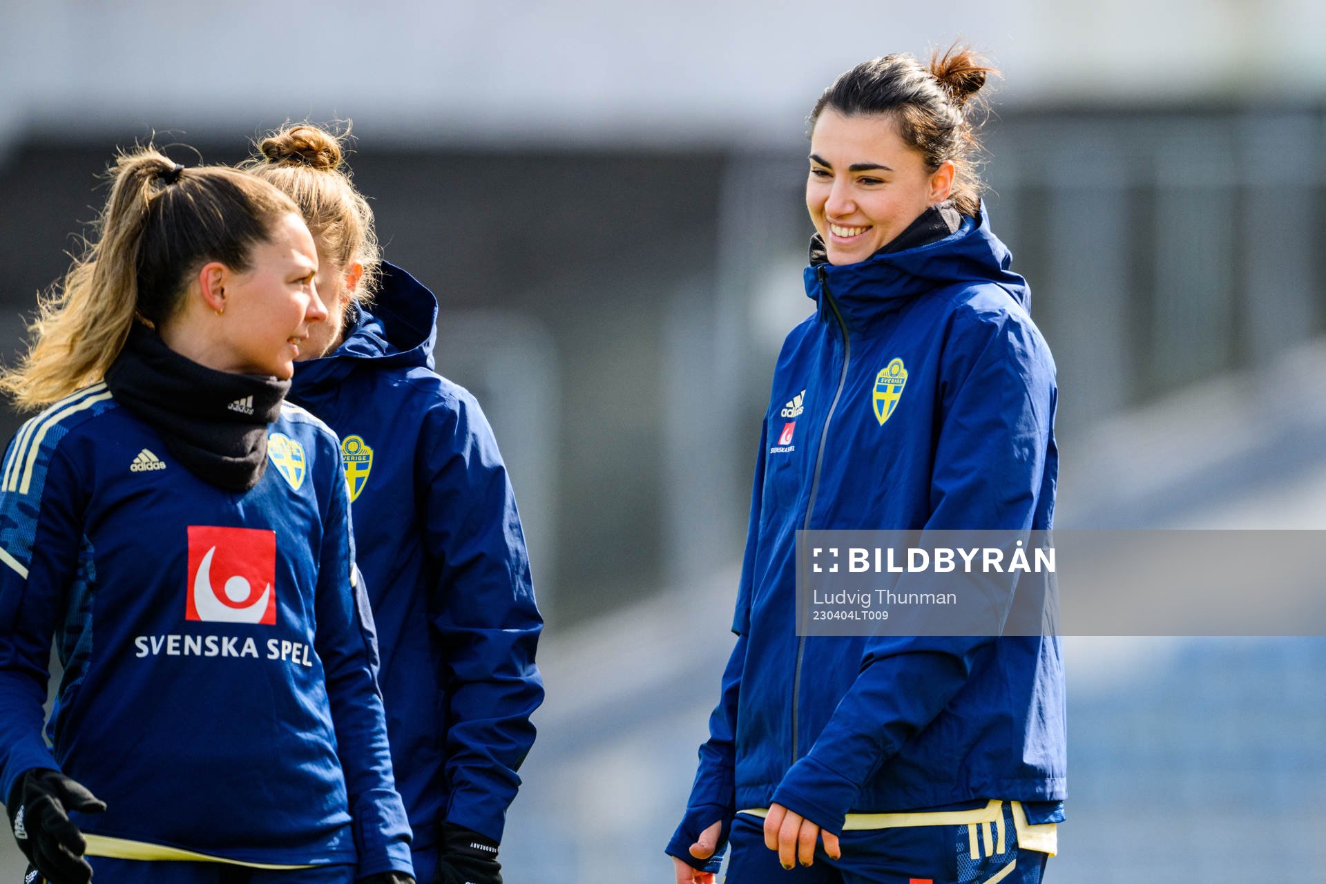 Goalkeeper Zecira Musovic during a training session with women’s national football team Sweden on April 4, 2023 in Malmö. 