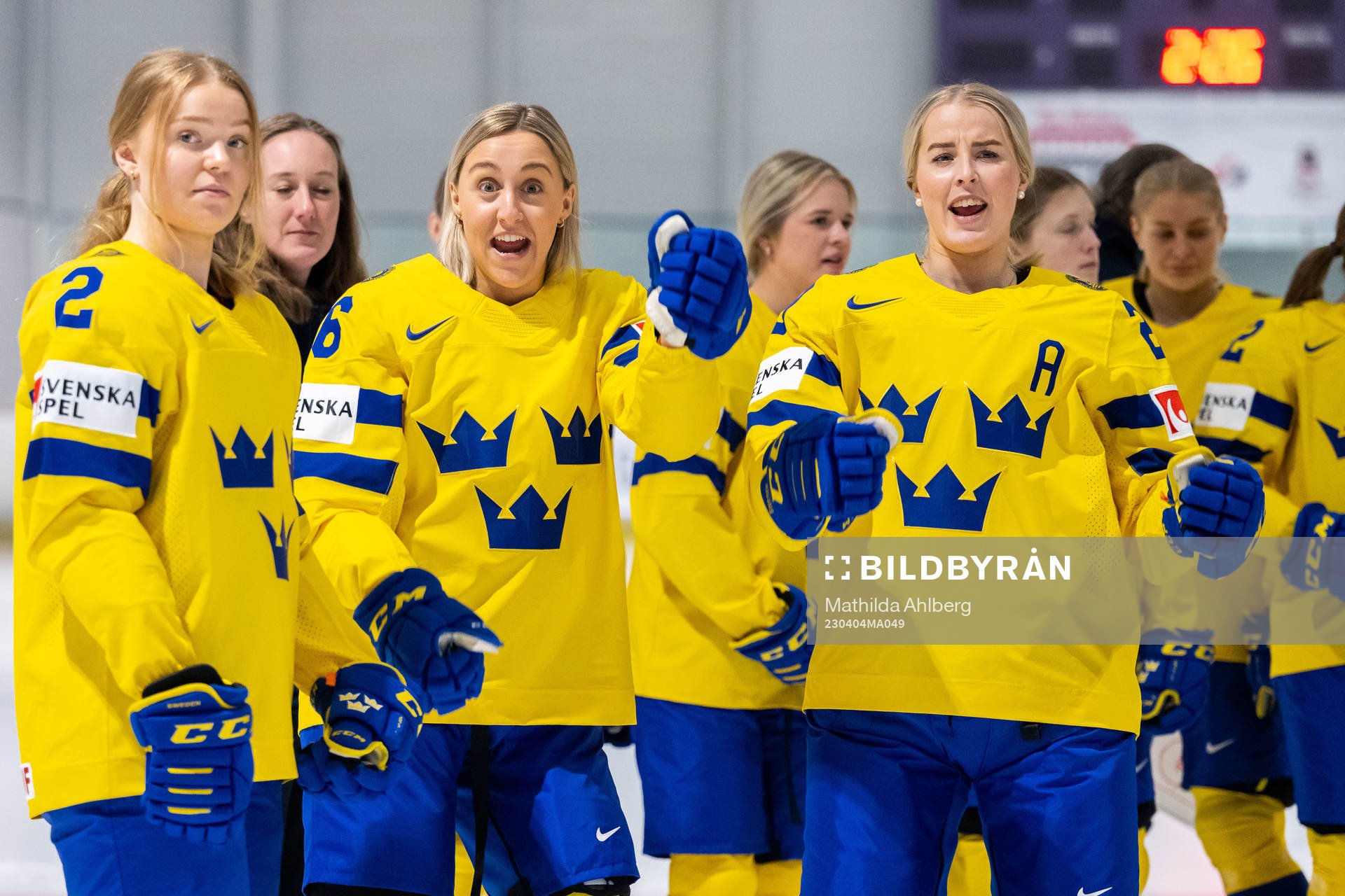 Paula Bergström, Hanna Olsson and Olivia Carlsson of the