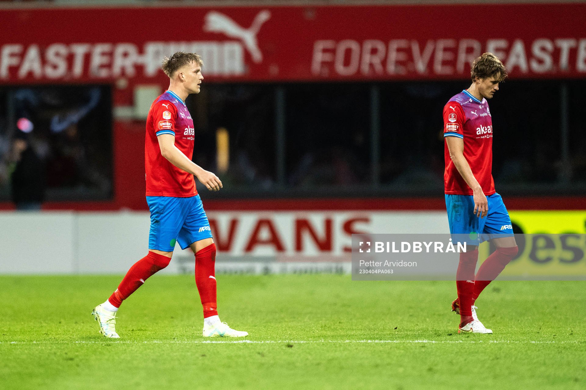 Helsingborgs Casper Widell och Thomas Rogne deppar