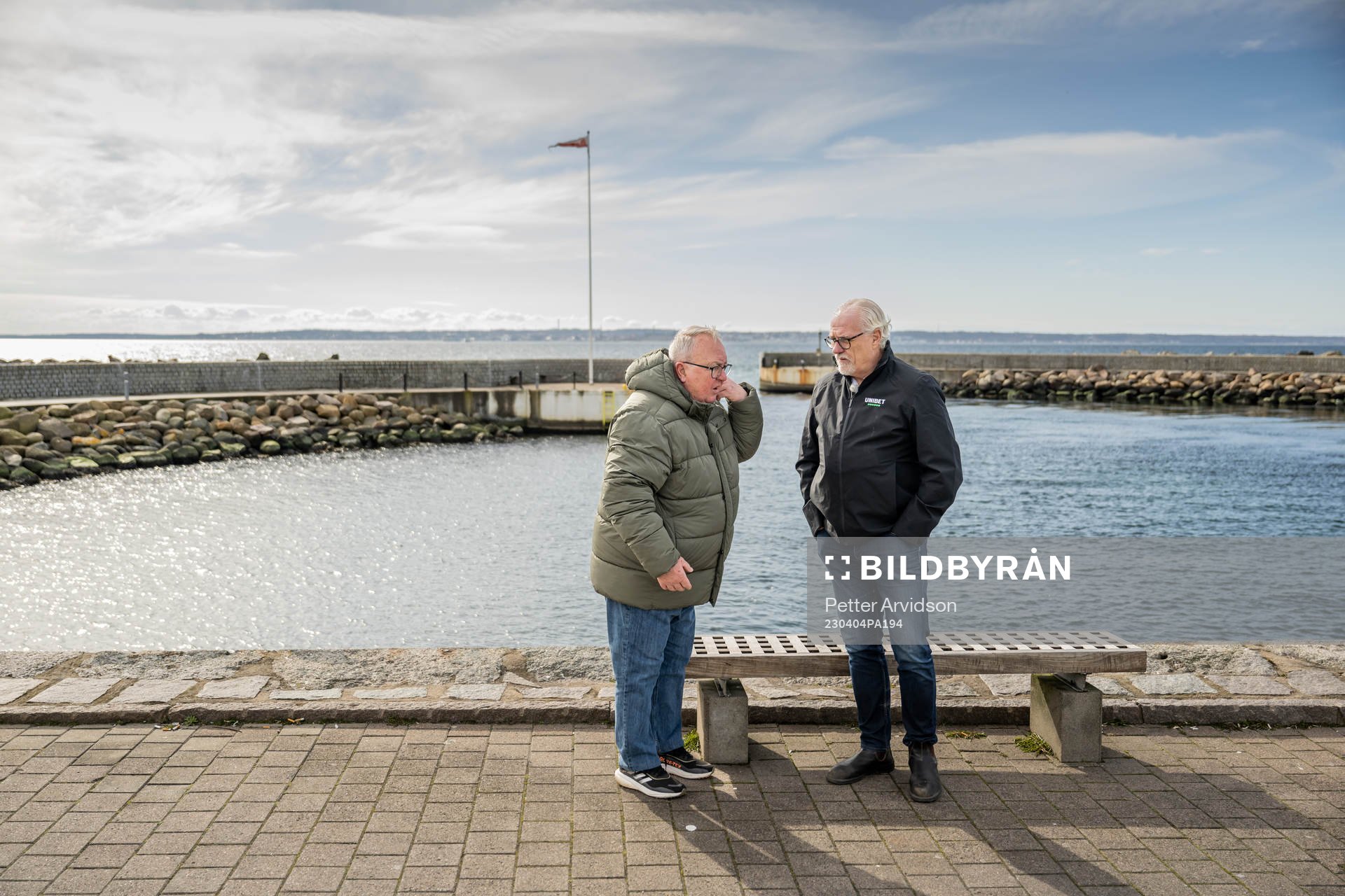 Glenn Hysén och Bo Nilsson under en fotografering den 4 april 2023 i Helsingborg. 