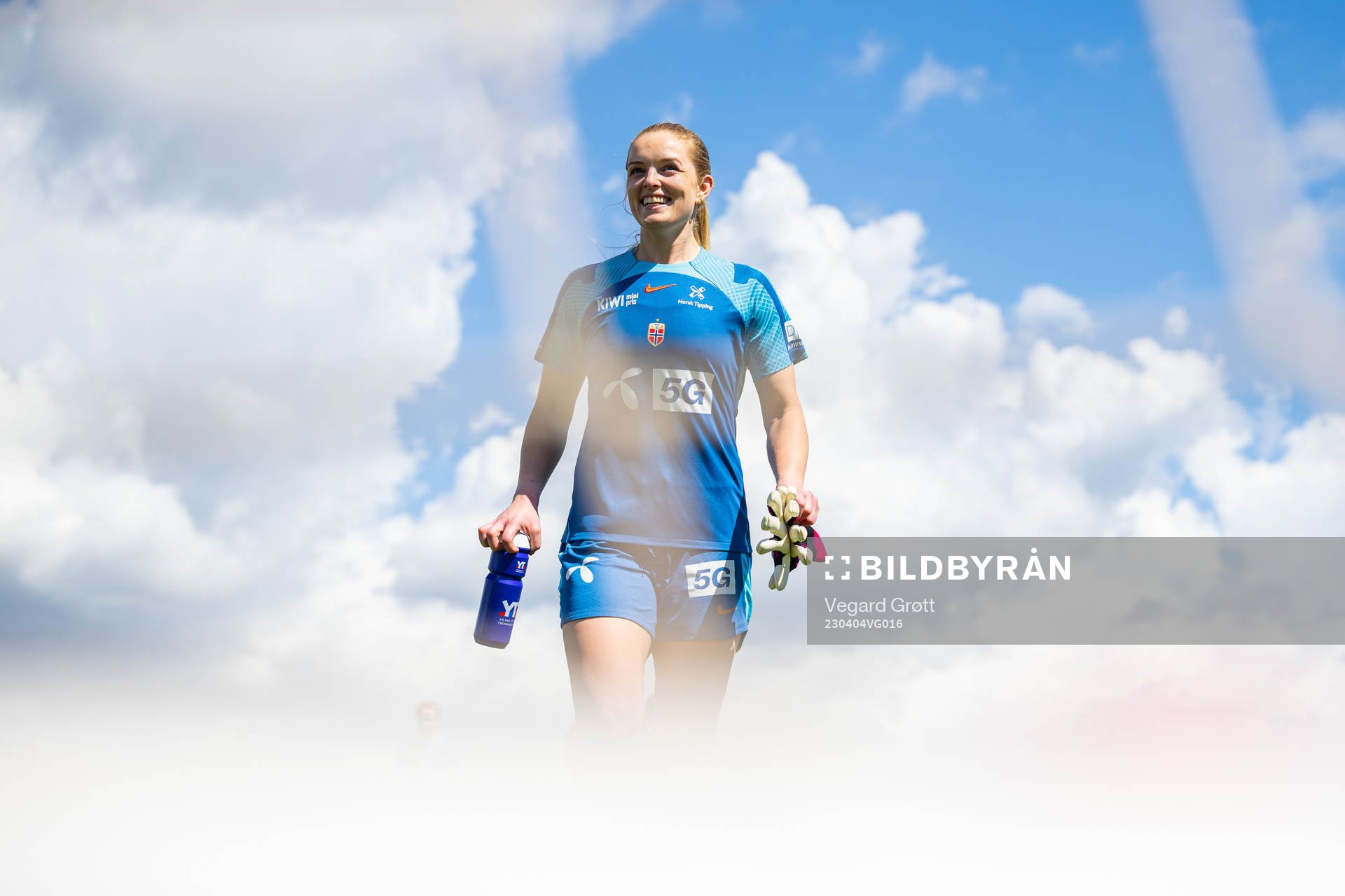 Goalkeeper Guro Pettersen of the Norwegian women's national