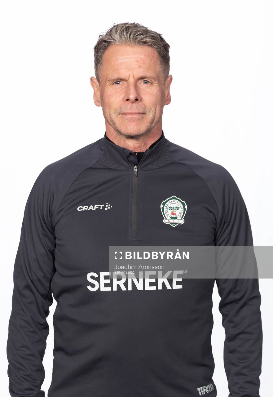 Alingsås Huvudtränare, Joakim Carlsson poserar för ett porträtt den 4 april 2023 i Alingsås.
