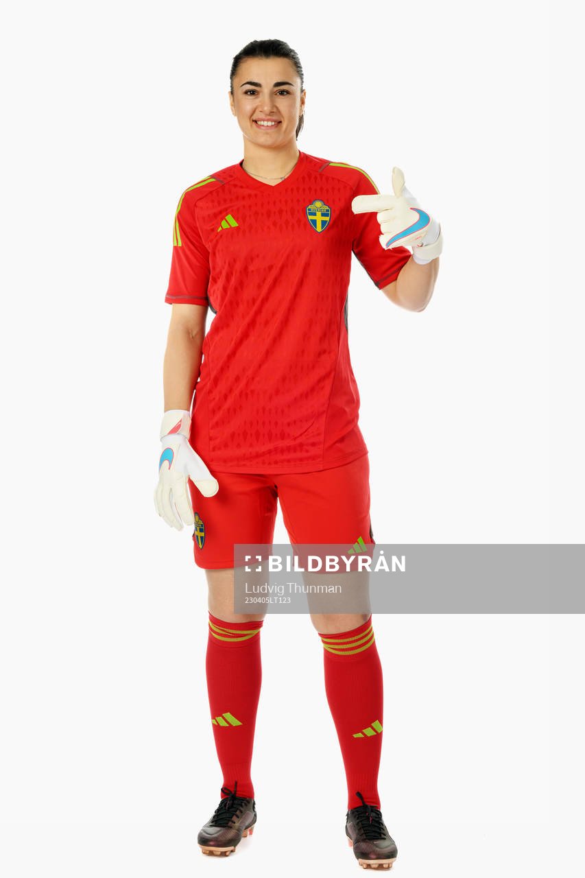 Goalkeeper Zecira Musovic of the Swedish women's national