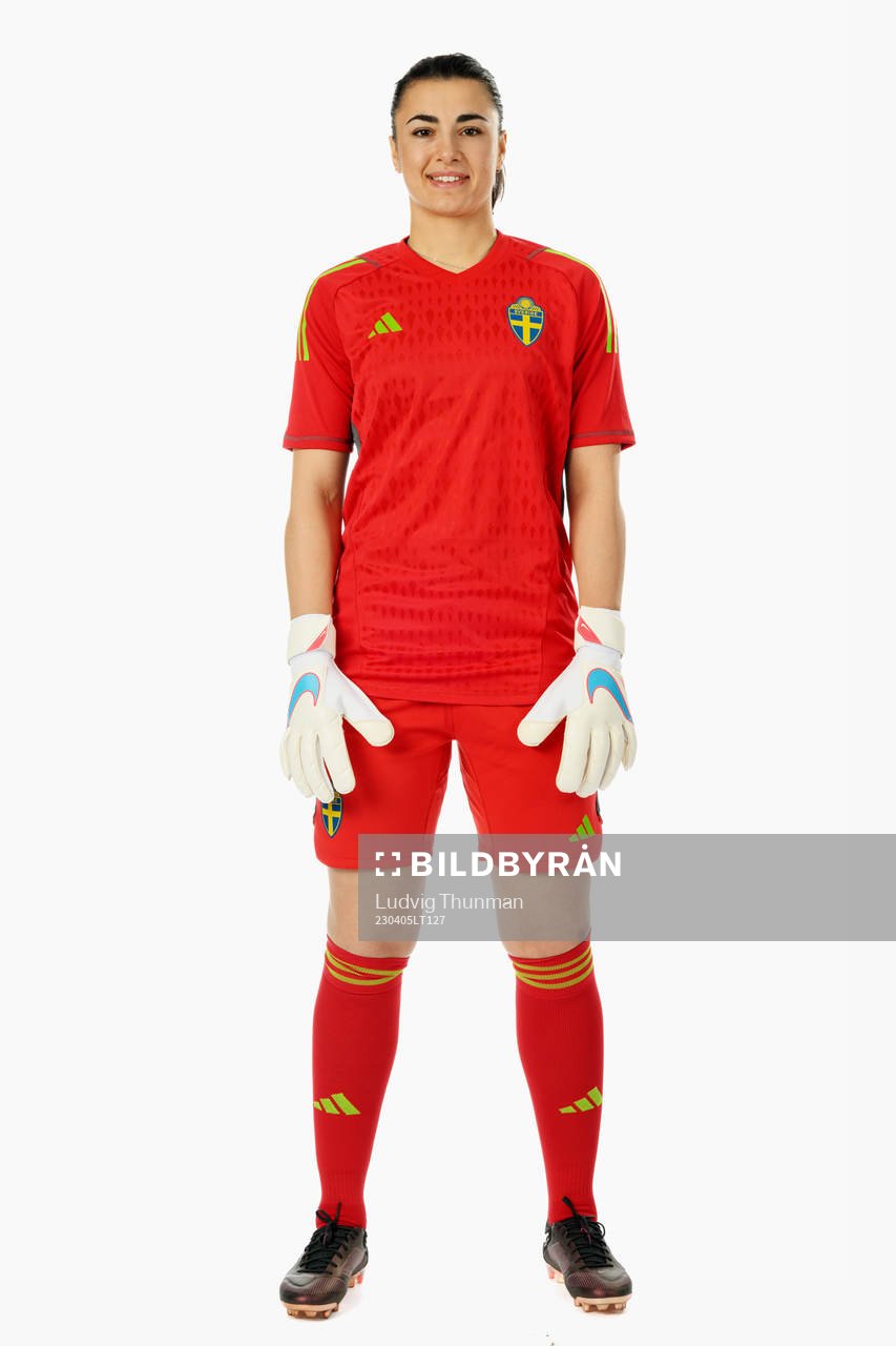 Goalkeeper Zecira Musovic of the Swedish women's national