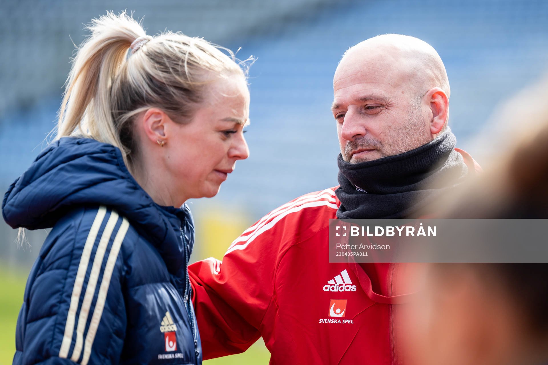 Amanda Ilestedt and assistant coach Magnus Wikman