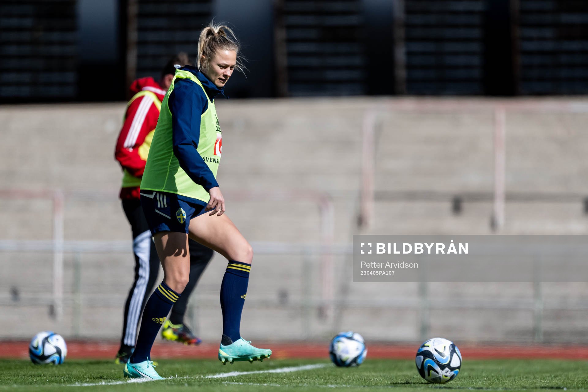 Fridolina Rolfö during a training session with women’s national football team Sweden  on April 5, 2023 in Malmö. 