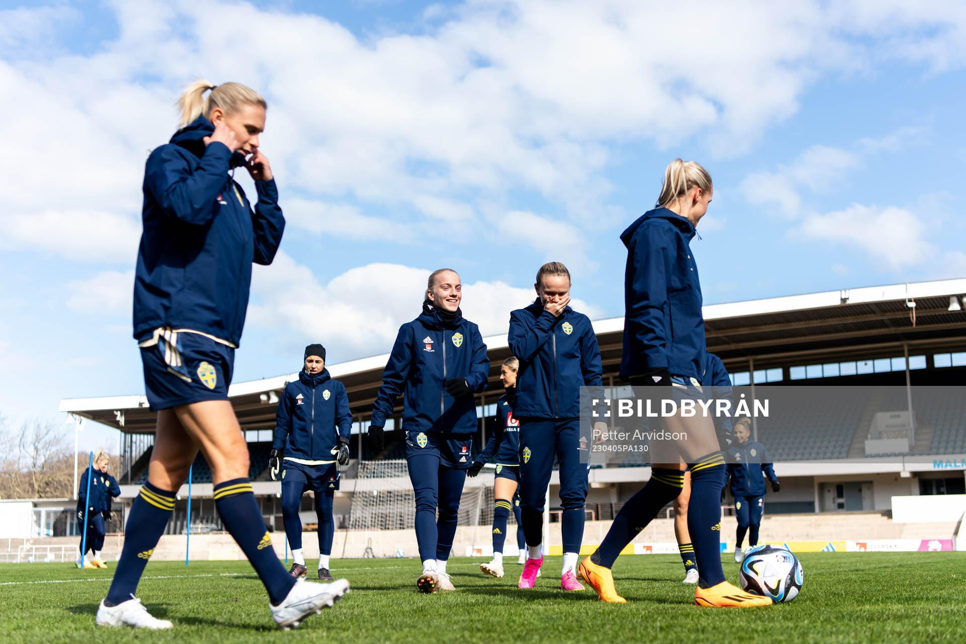 during a training session with women’s national football