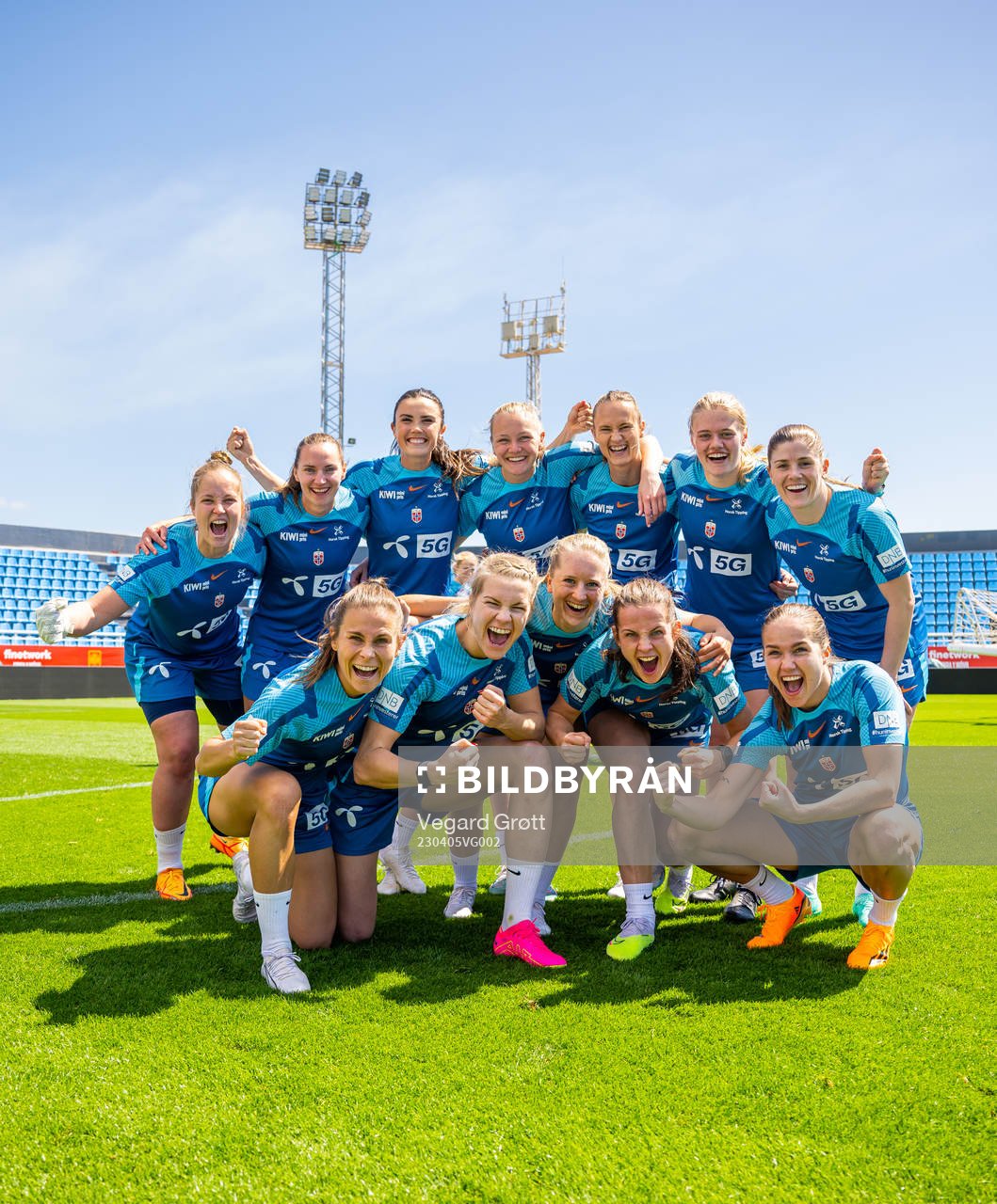 Players of the Norwegian women's national football team