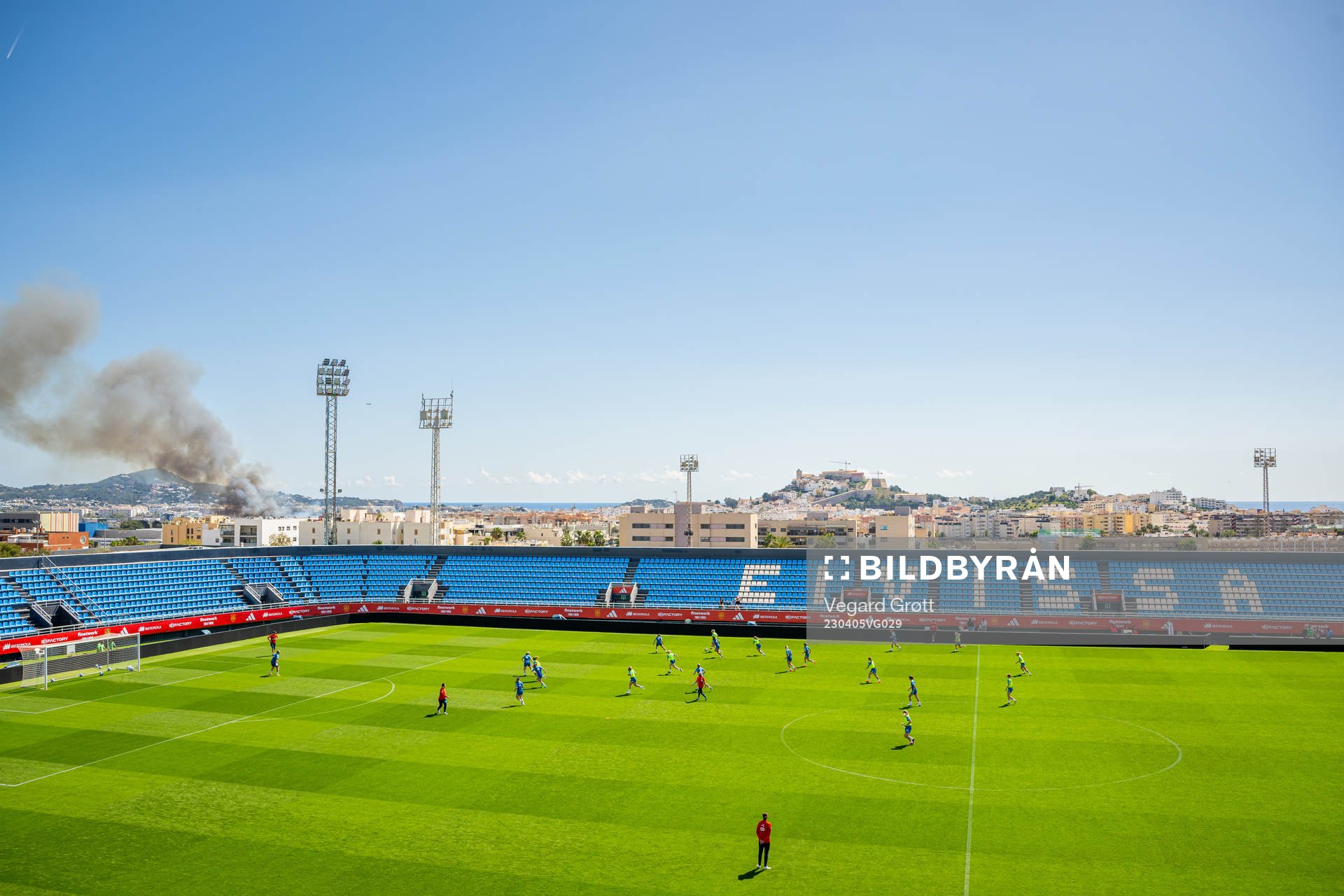 General view of Palladium Can Misses during a training session with the Norwegian women's national football team on April 5, 2023 in Ibiza. 