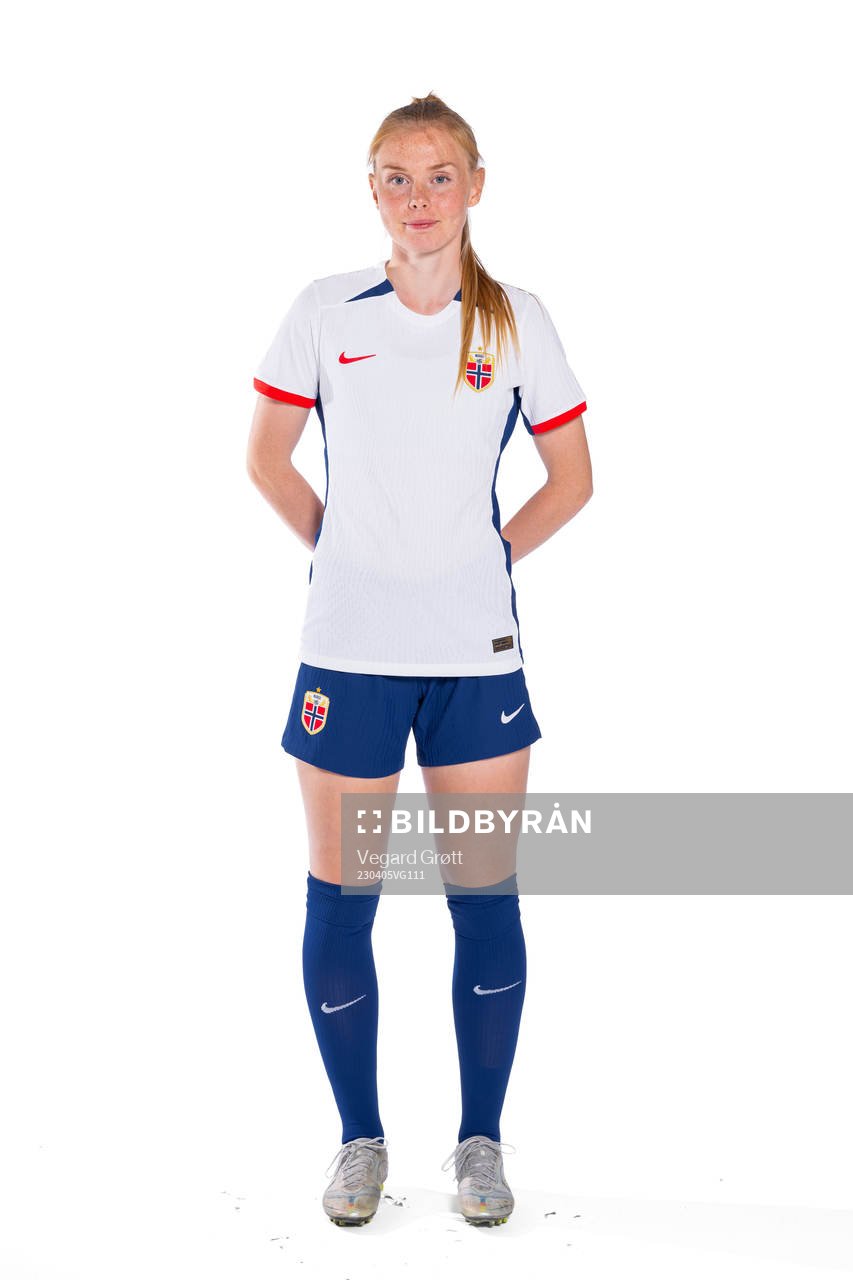 Malin Brenn of the Norwegian women’s national football team poses for a portrait on April 4, 2023 in Ibiza. 
