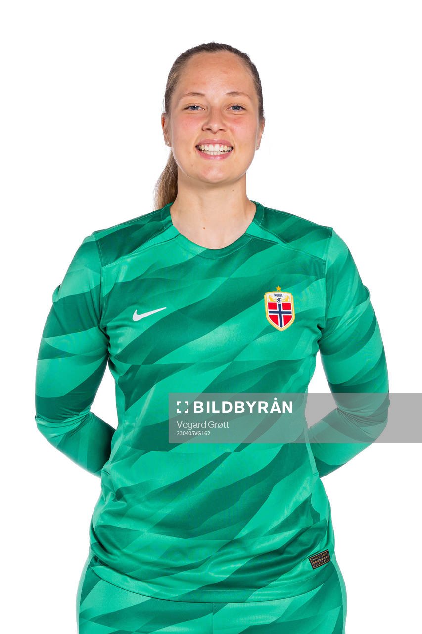 Goalkeeper Aurora Mikalsen of the Norwegian women’s