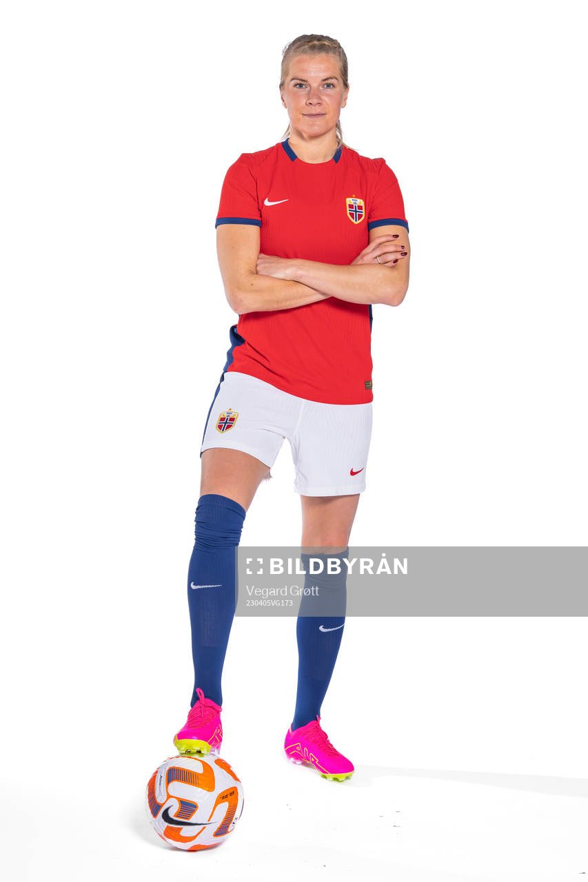 Ada Hegerberg of the Norwegian women’s national football team poses for a portrait on April 4, 2023 in Ibiza. 