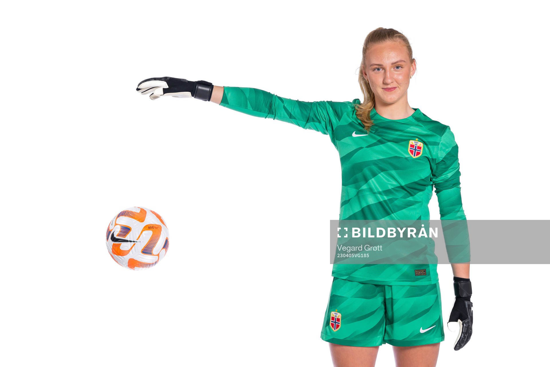 Goalkeeper Sunniva Skoglund of the Norwegian women’s