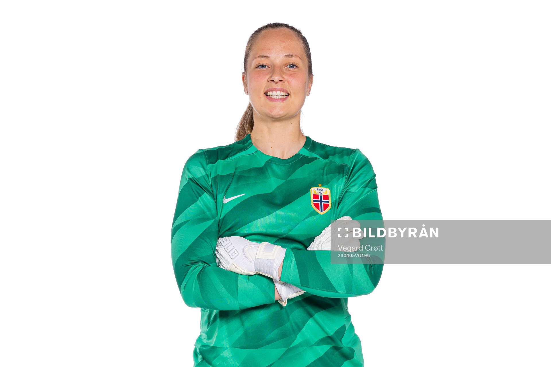 Goalkeeper Aurora Mikalsen of the Norwegian women’s