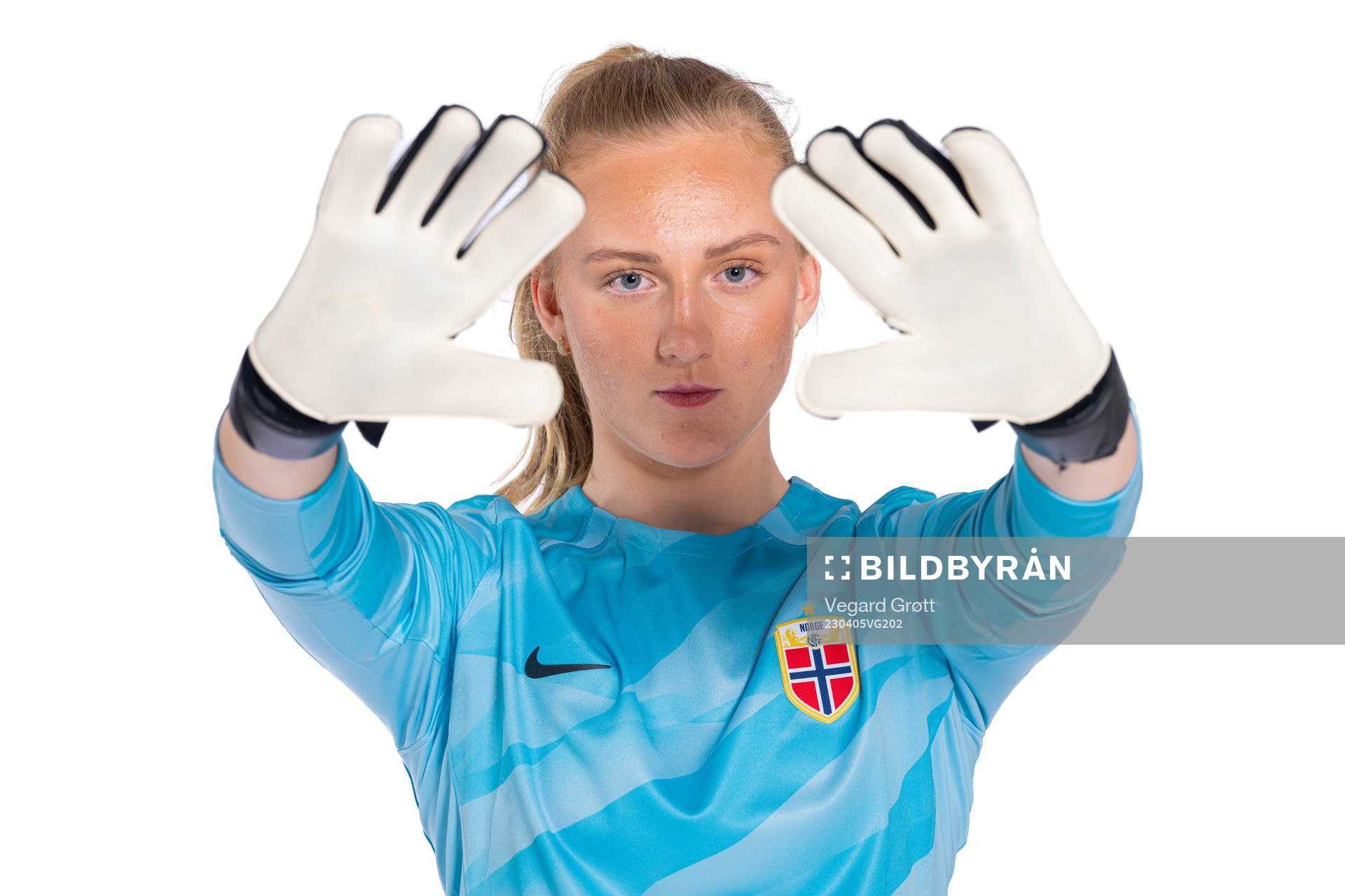 Goalkeeper Sunniva Skoglund of the Norwegian women’s