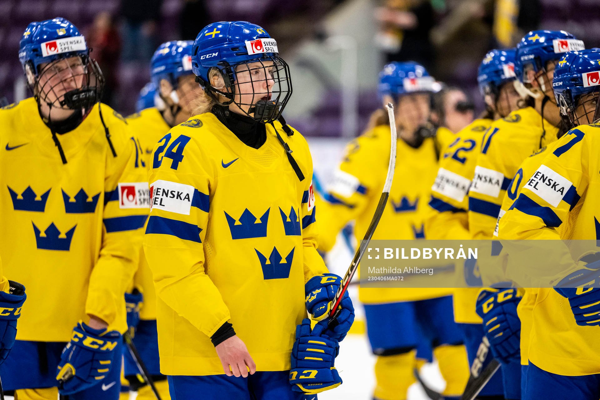 Felizia Wikner-Zienkiewicz of Sweden looks dejected