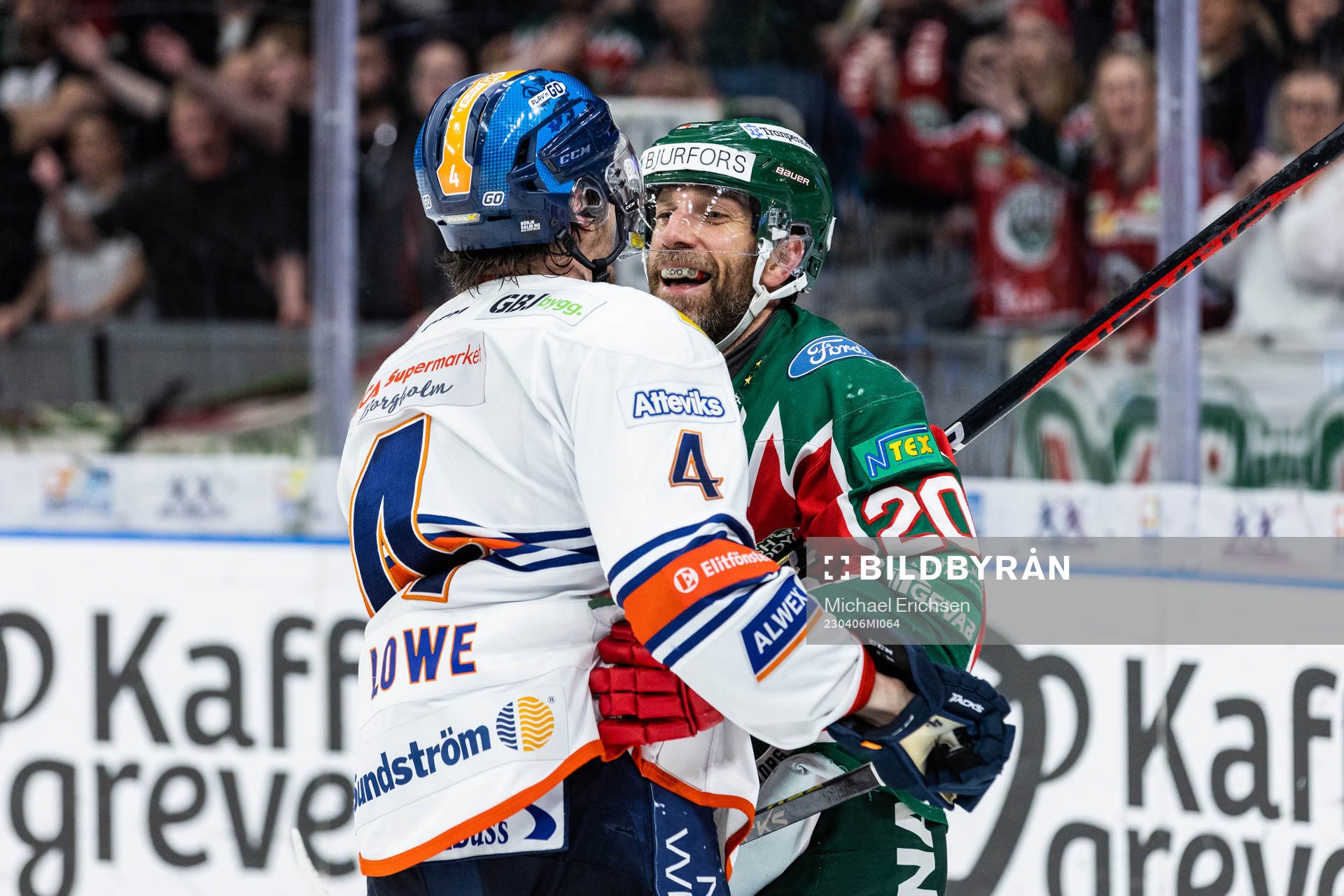 Växjös Keegan Lowe och Frölundas Joel Lundqvist