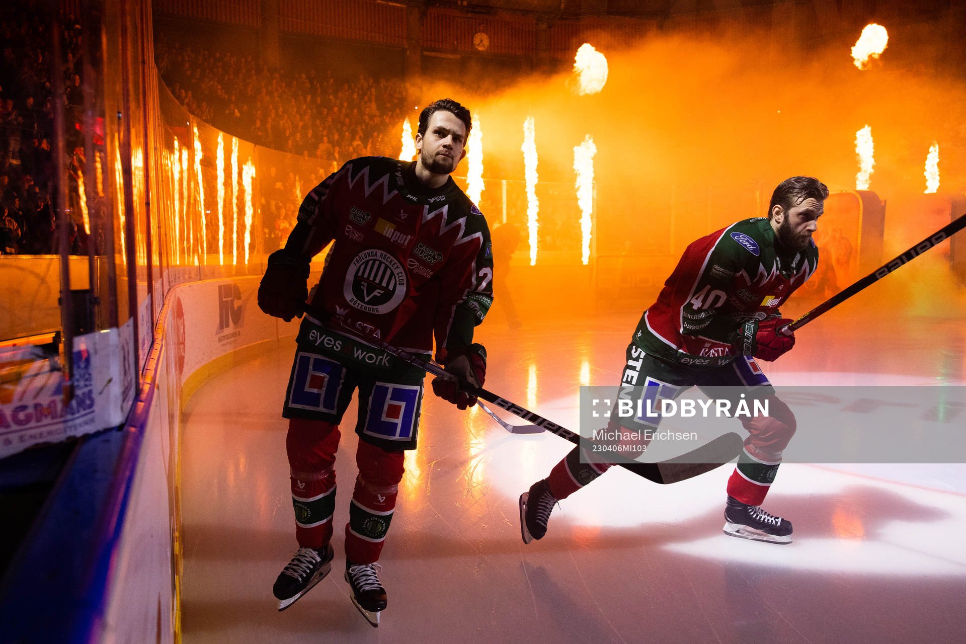 Frölundas Linus Nässen och Petteri Lindbohm