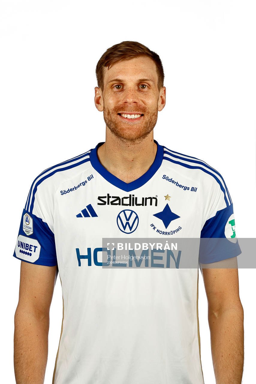 IFK Norrköpings Niklas Gunnarsson den 6 april 2023 i Norrköping. 