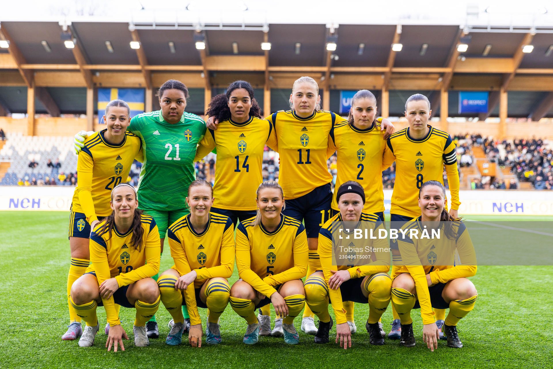 The starting eleven of Sweden