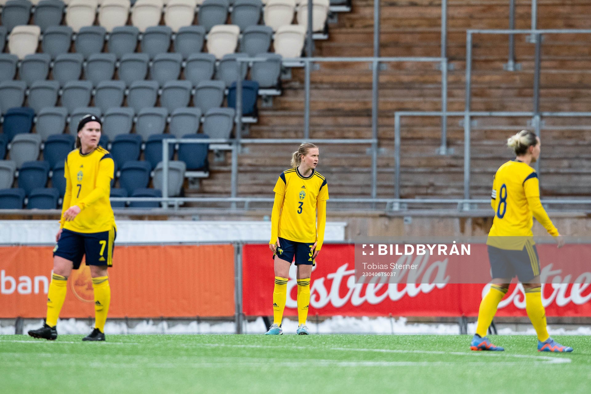 Emma Östlund of Sweden looks dejected