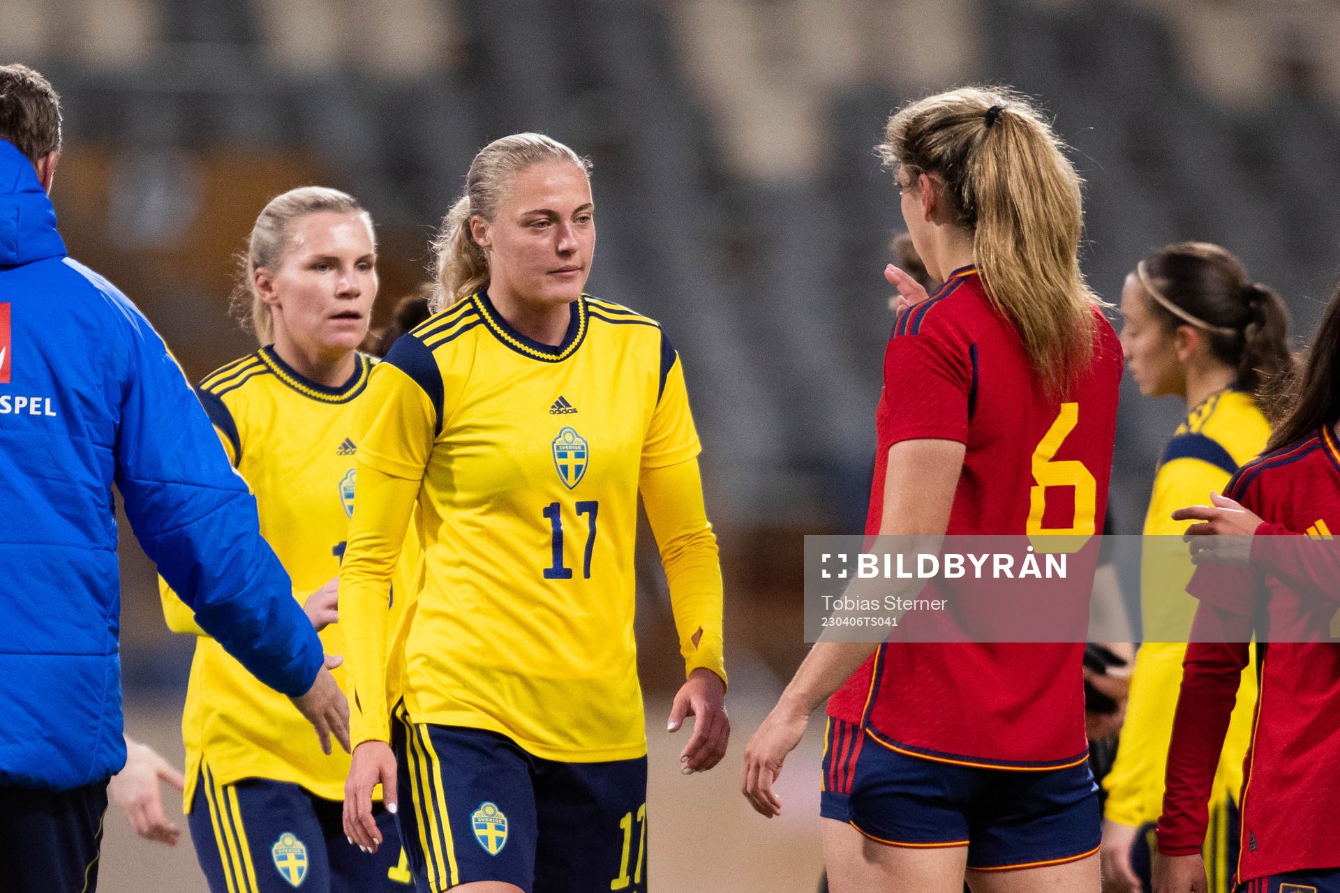 Elma Junttila Nelhage of Sweden looks dejected