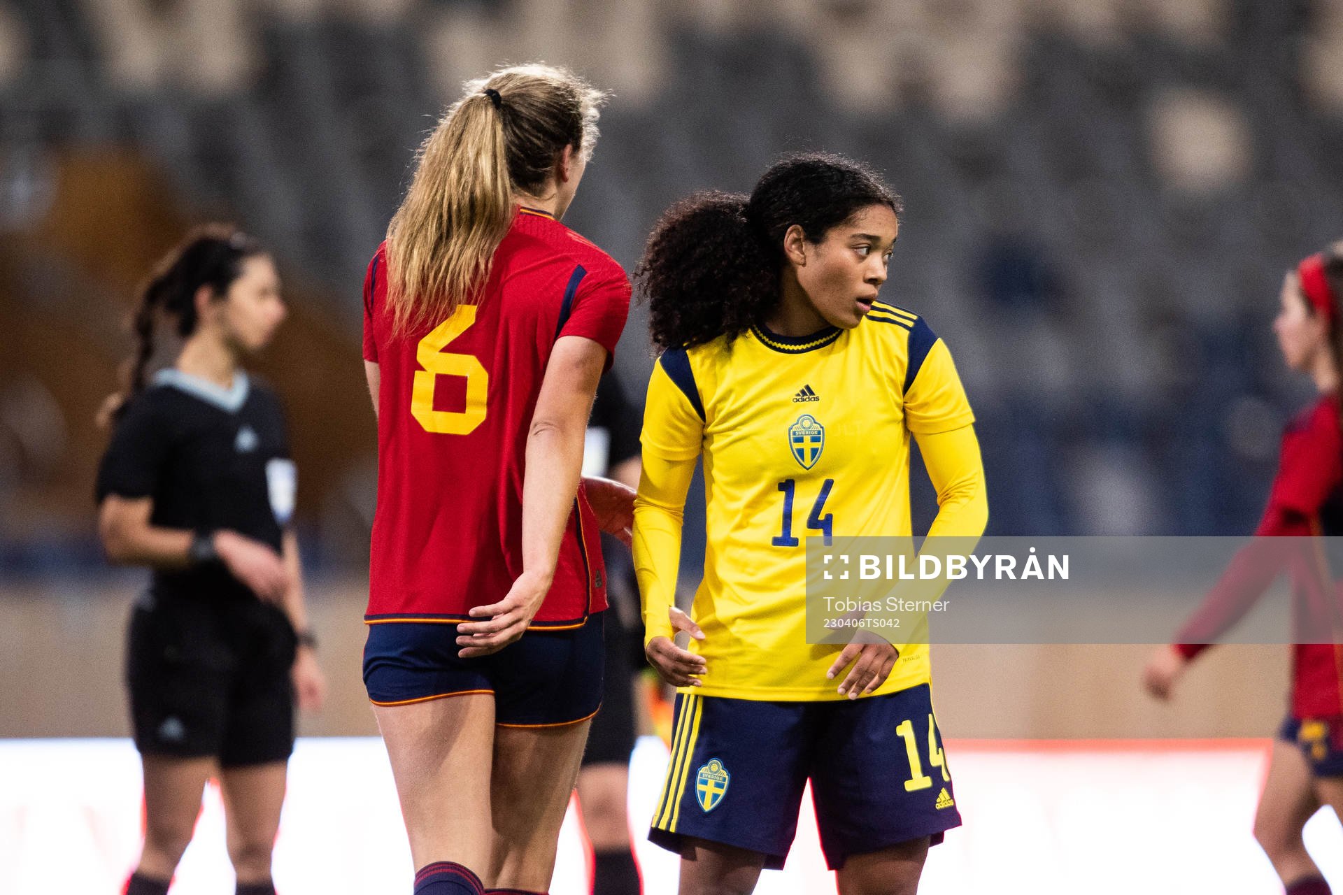 Evelina Duljan of Sweden looks dejected