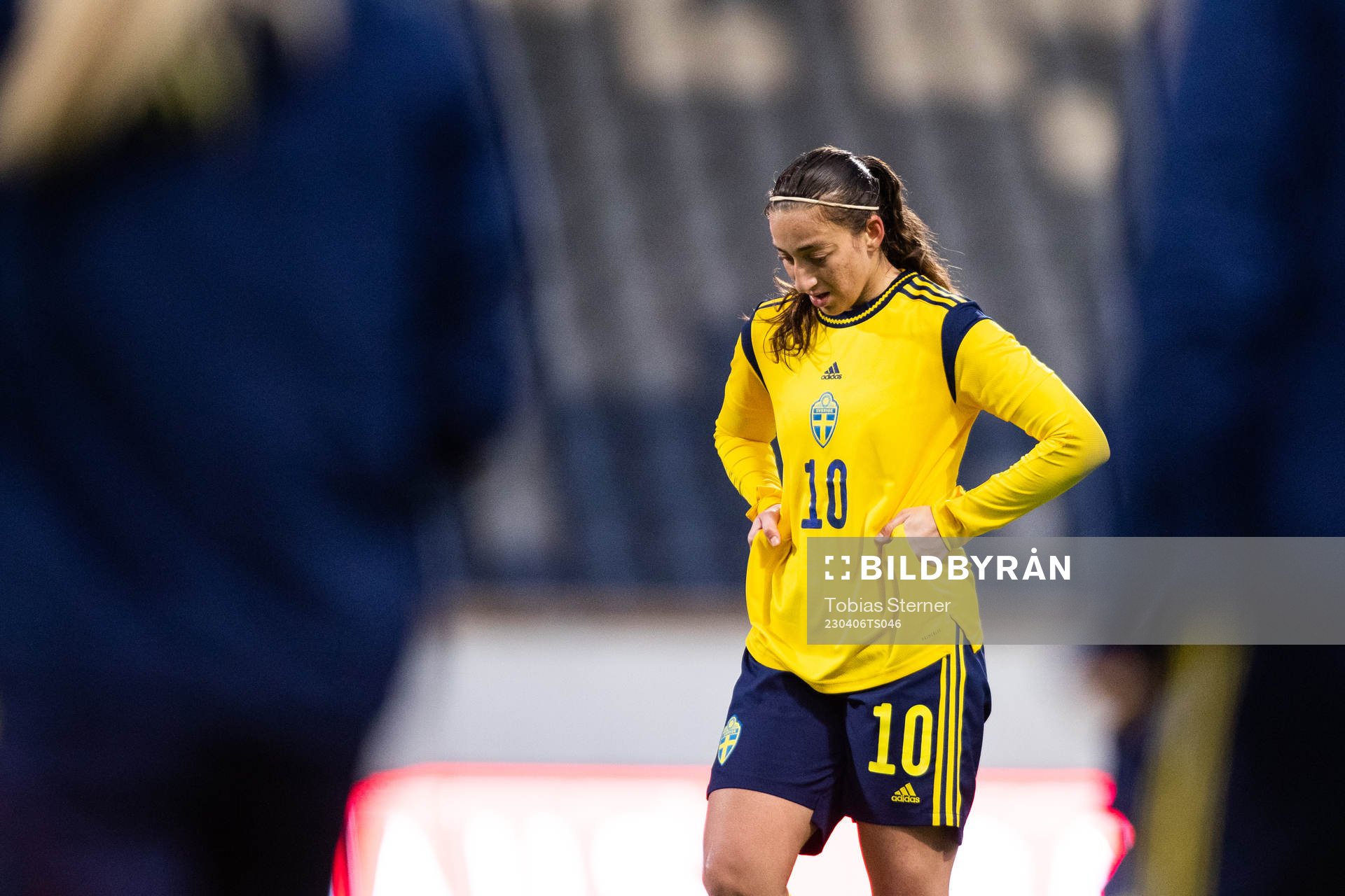 Rusul Rosa Kafaji of Sweden looks dejected