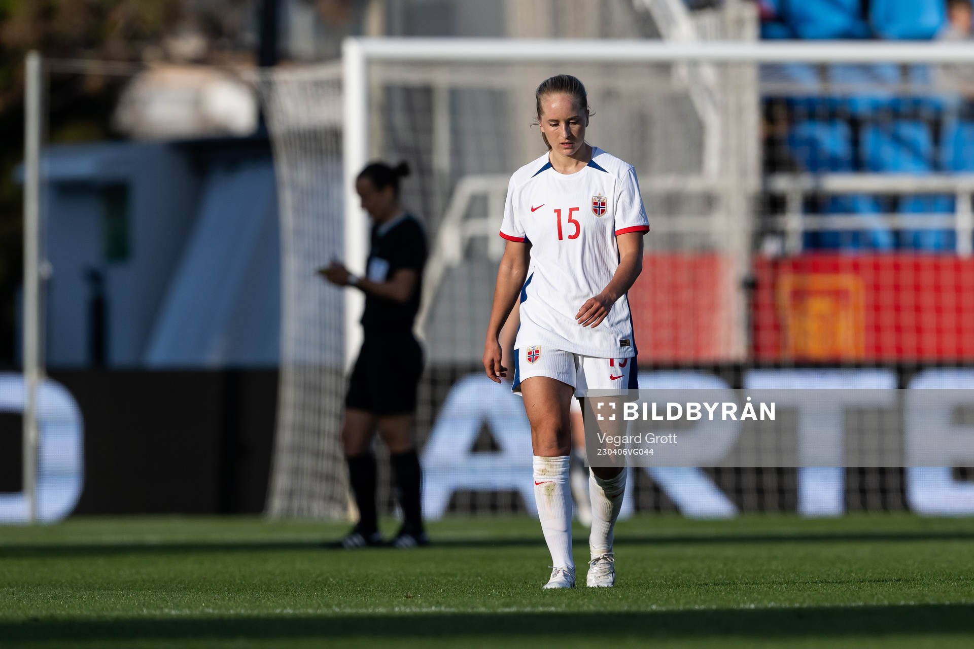 Amalie Eikeland of Norway looks dejected